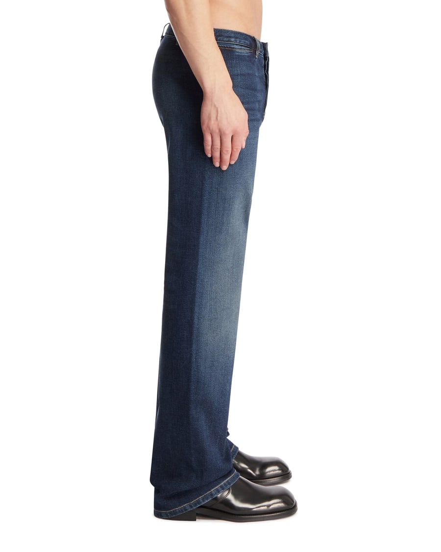 Gucci Pantaloni In Denim Stretch Blu, view 4