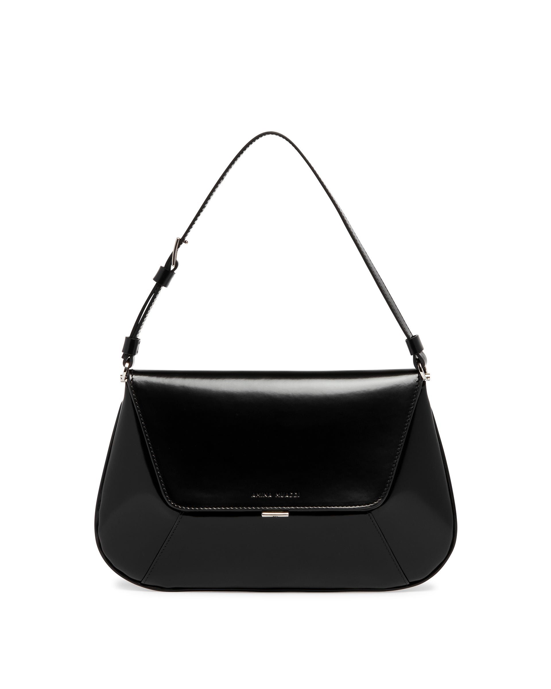 Amina Muaddi Borsa A Spalla Ami In Pelle Nera