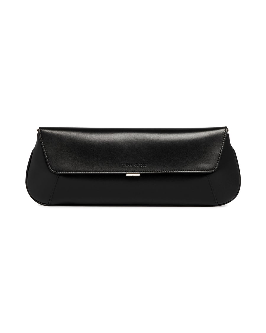 Amina Muaddi Clutch Ami In Pelle Nera, view 2