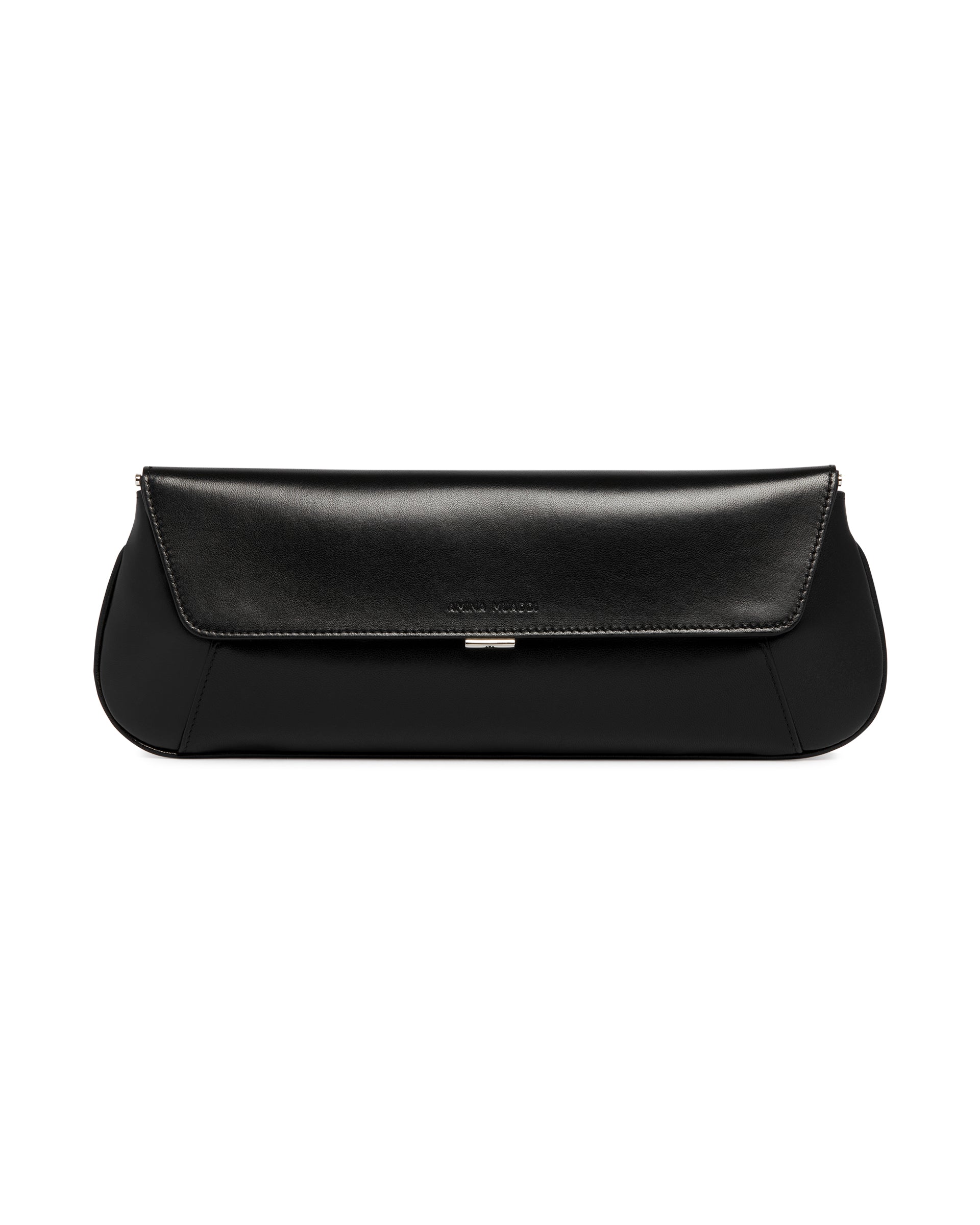 Amina Muaddi Clutch Ami In Pelle Nera, view 2