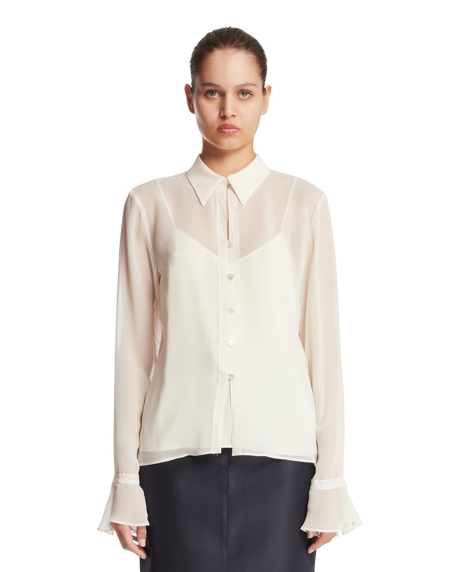 Gucci Camicia In Seta Bianca