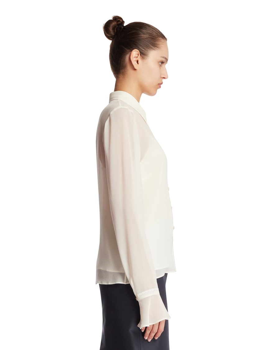 Gucci Camicia In Seta Bianca, view 4