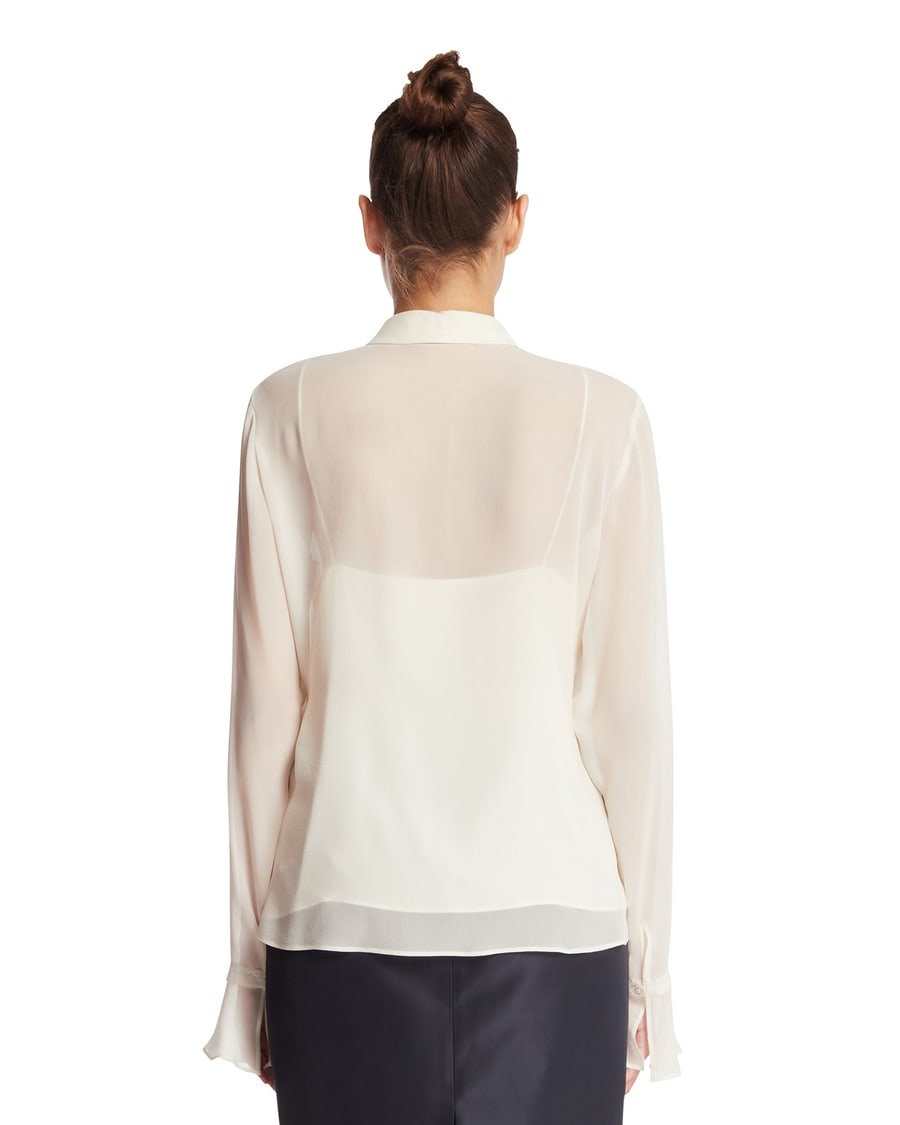 Gucci Camicia In Seta Bianca, view 5