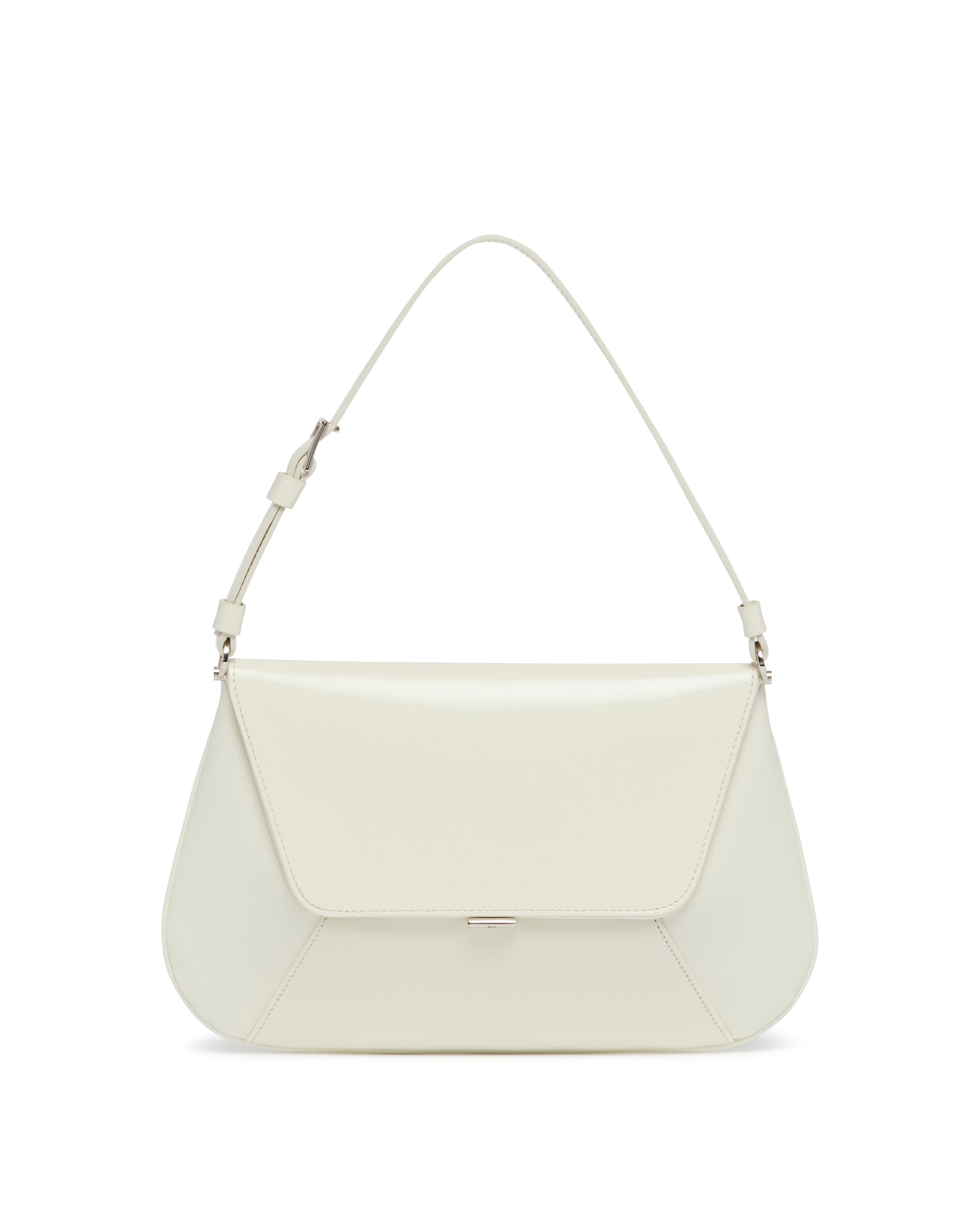 Amina Muaddi Borsa A Spalla Ami In Pelle Bianca