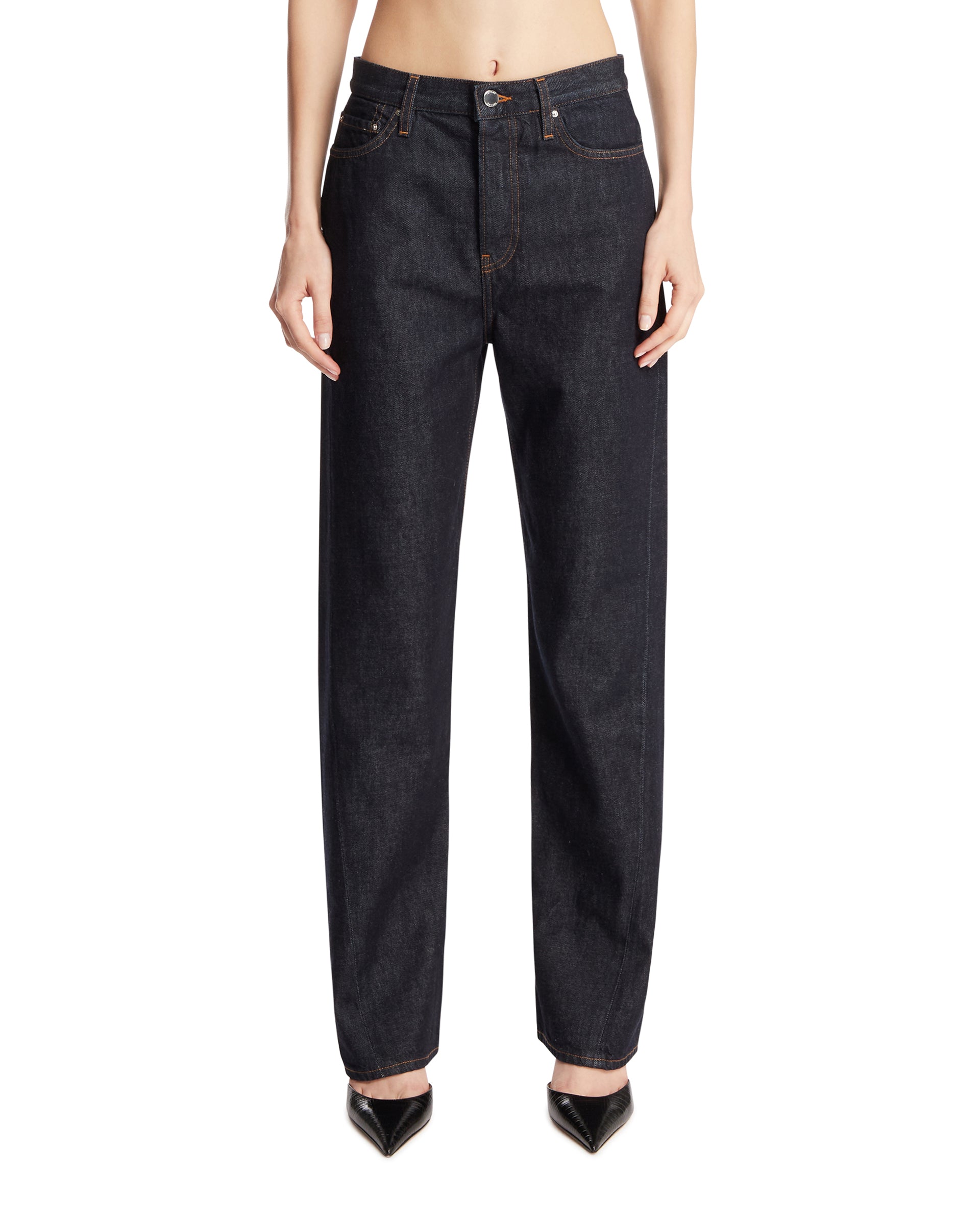 Toteme Jeans A Gamba Dritta Blu