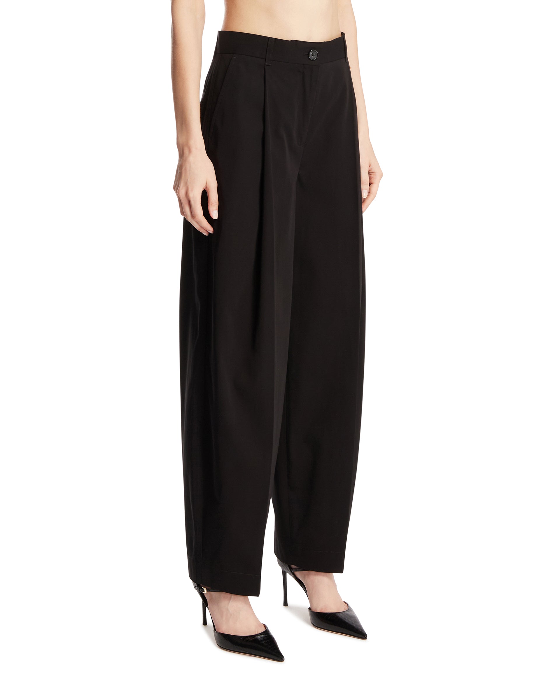 Toteme Pantaloni In Cotone Neri, view 2