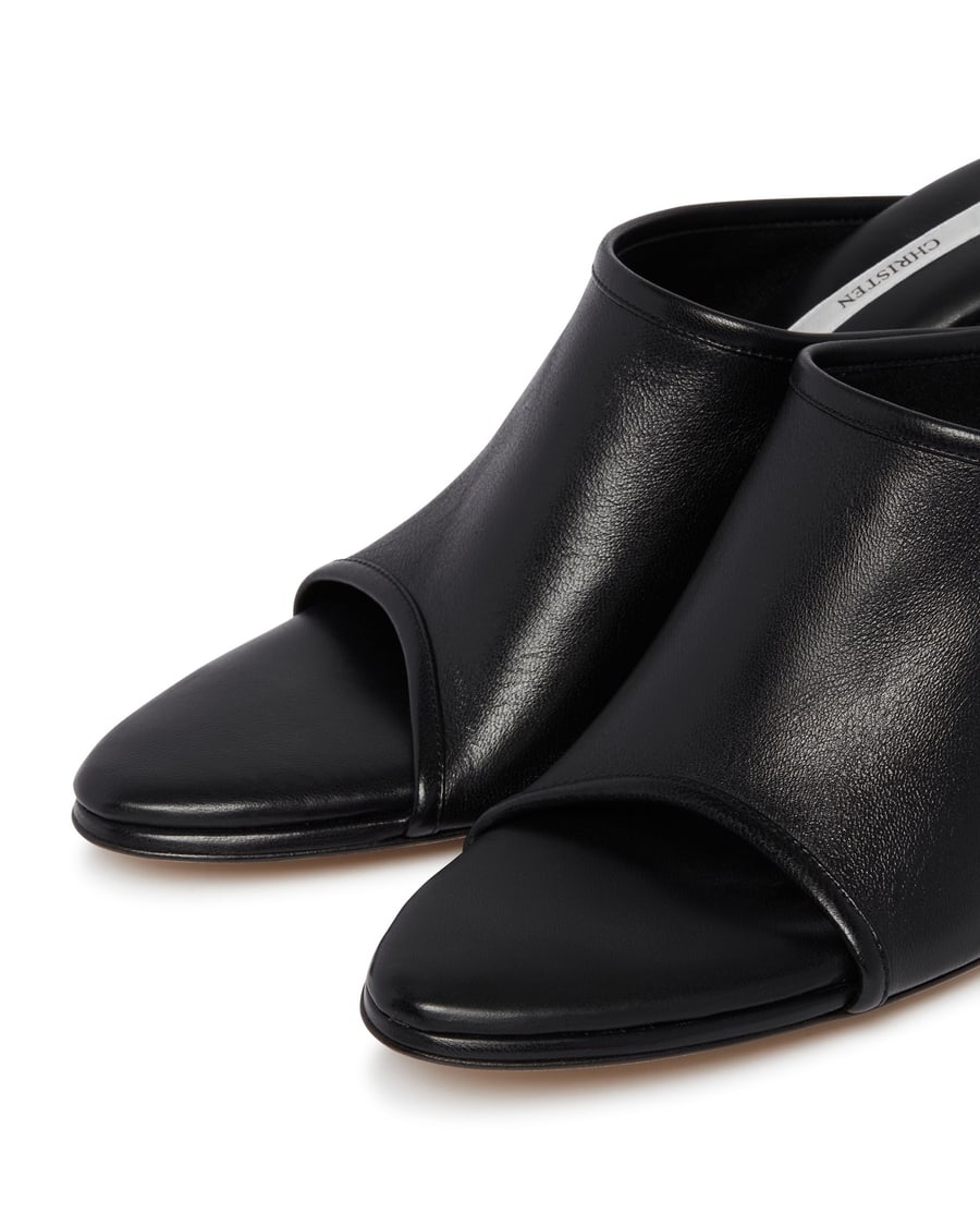 CHRISTEN Mules Con Zeppa Nere, view 6