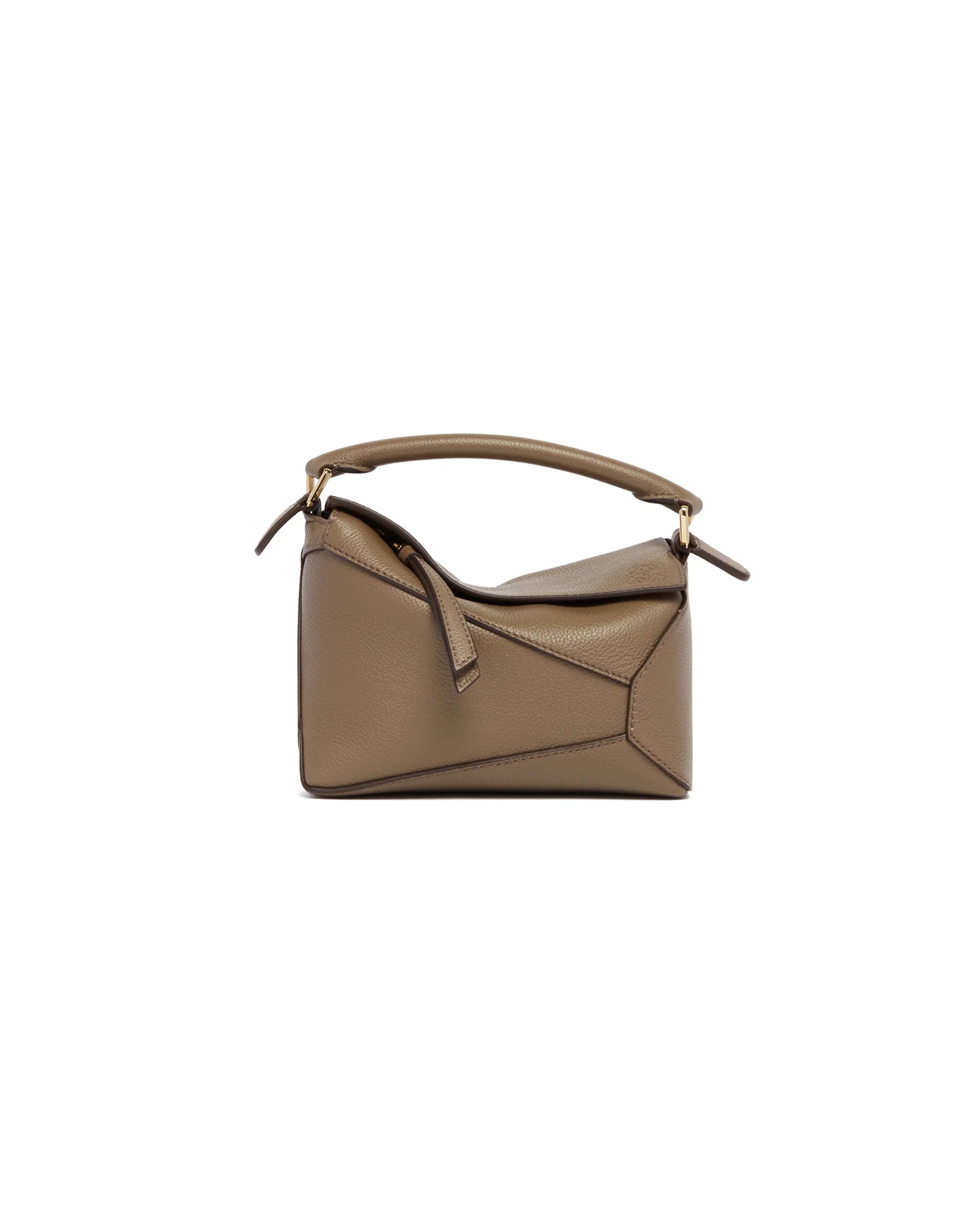 Loewe Borsa Mini Puzzle In Pelle Marrone, view 2