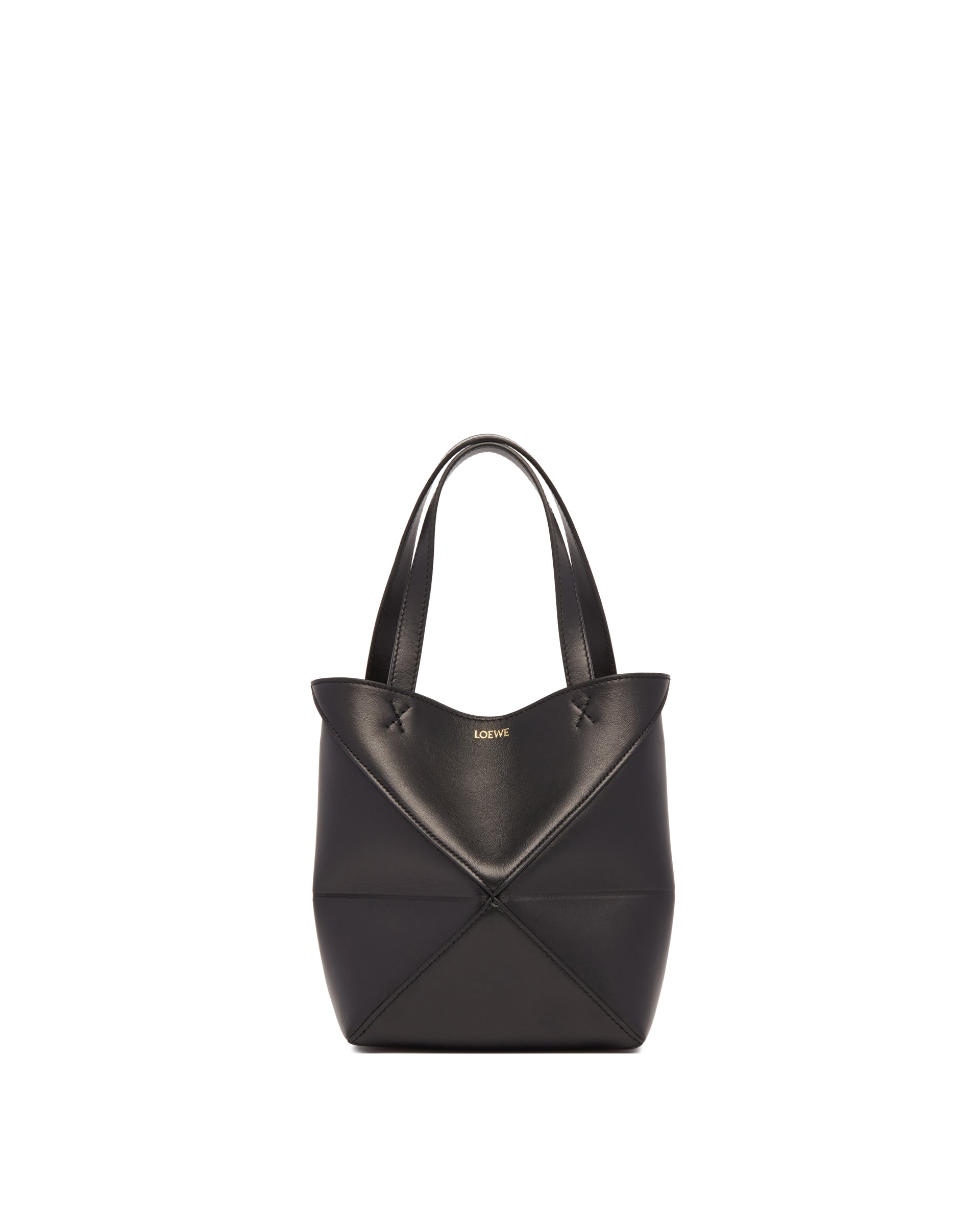Loewe Borsa Puzzle Fold piccola in pelle nera