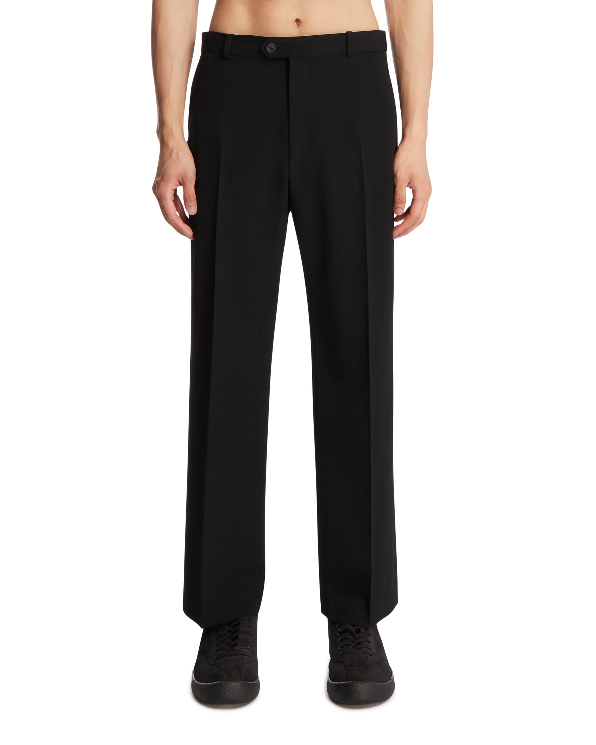 The Row Pantaloni In Lana Neri