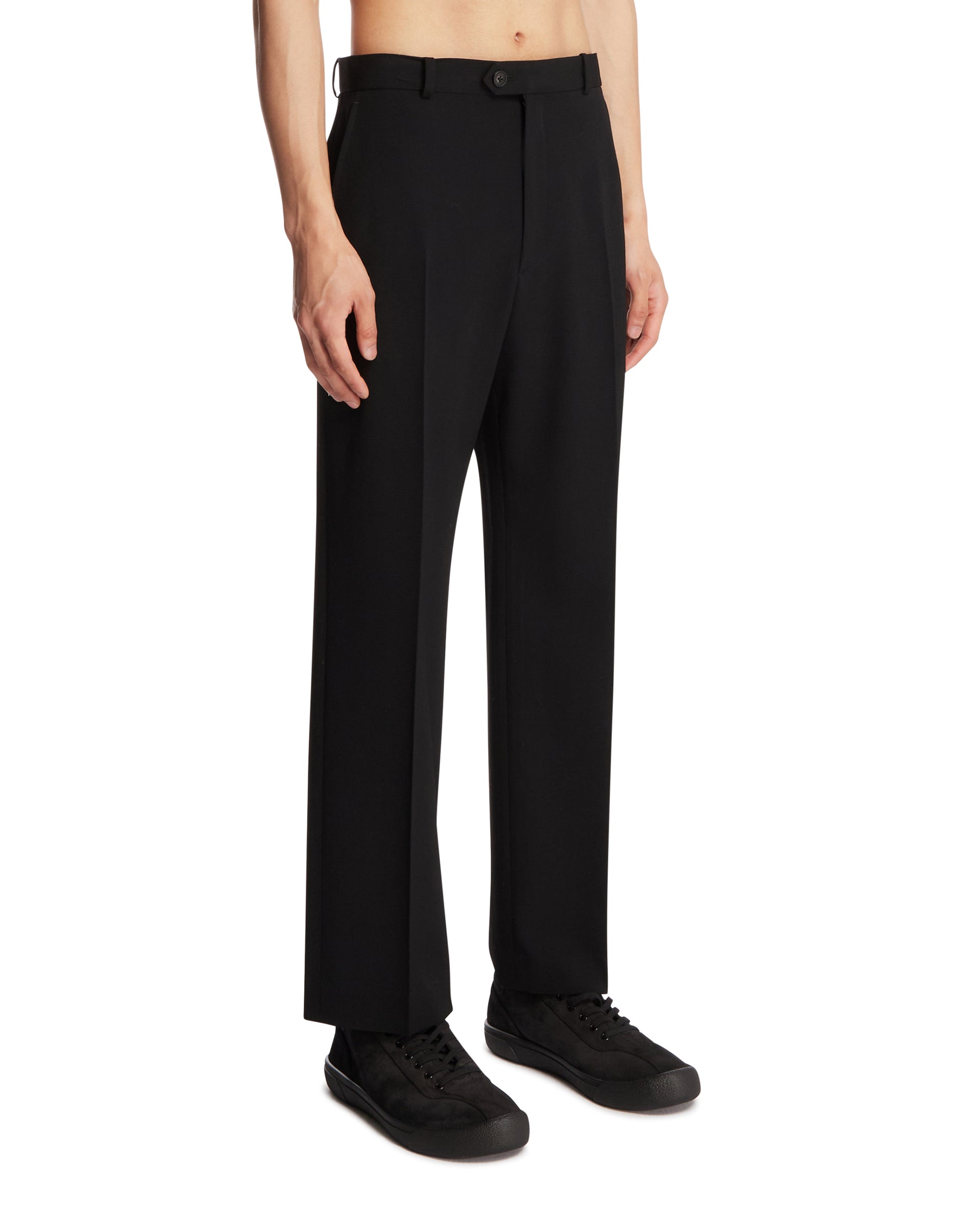 The Row Pantaloni In Lana Neri, view 2