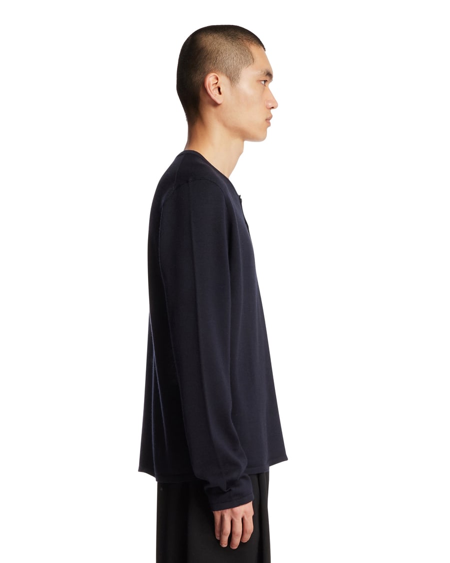 The Row Top In Cashmere E Seta Blu, view 4
