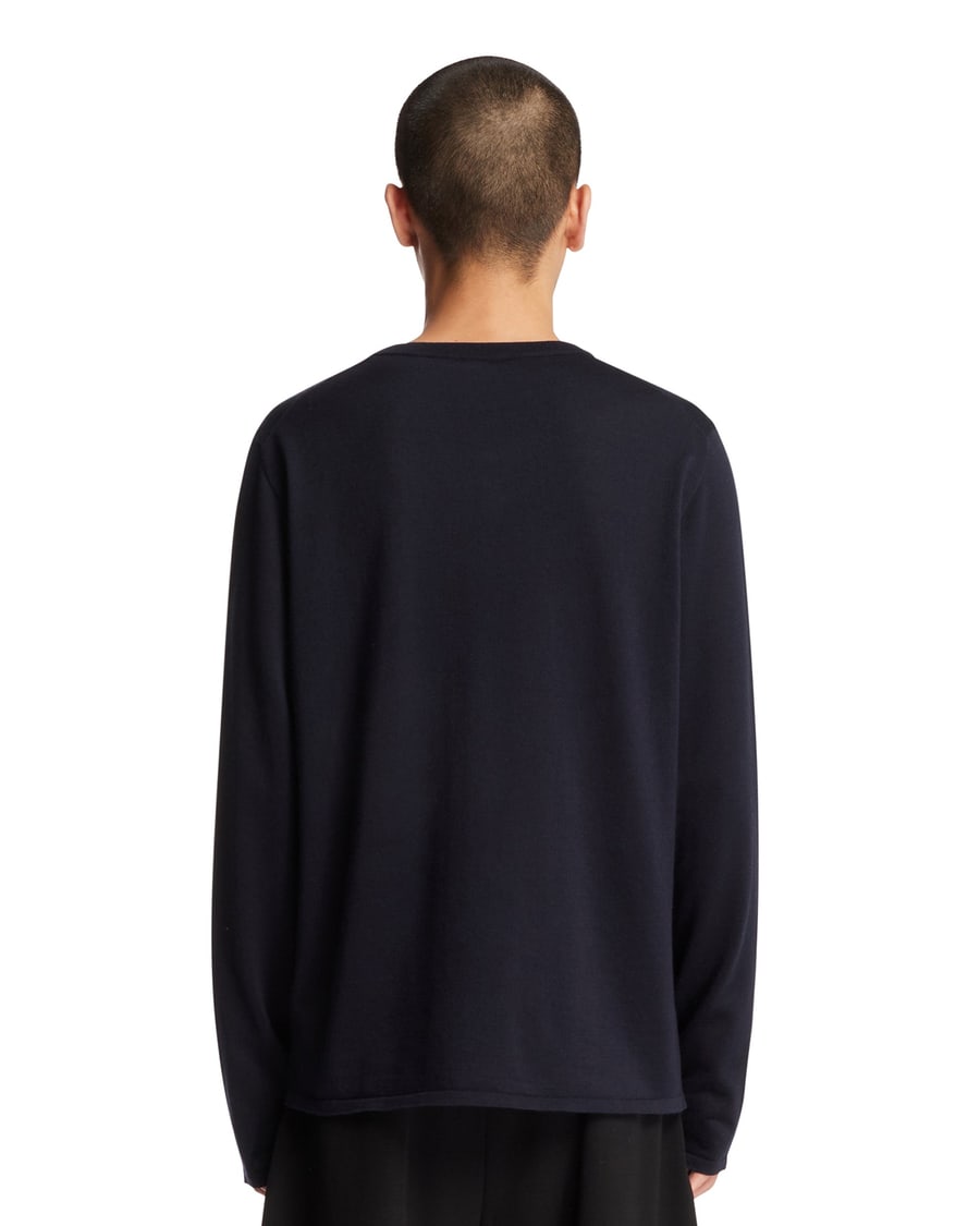 The Row Top In Cashmere E Seta Blu, view 5