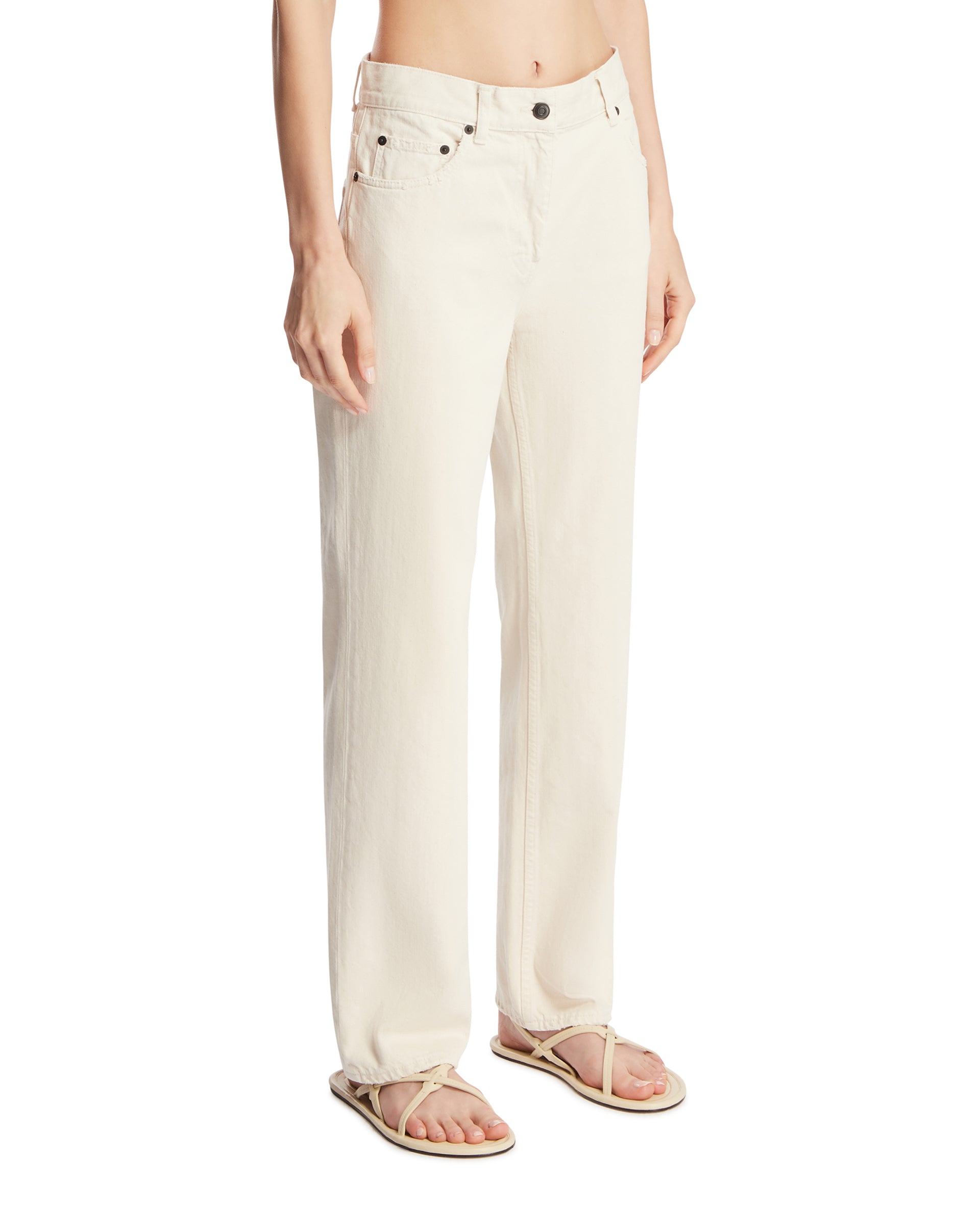 The Row Jeans A Gamba Dritta Beige, view 2