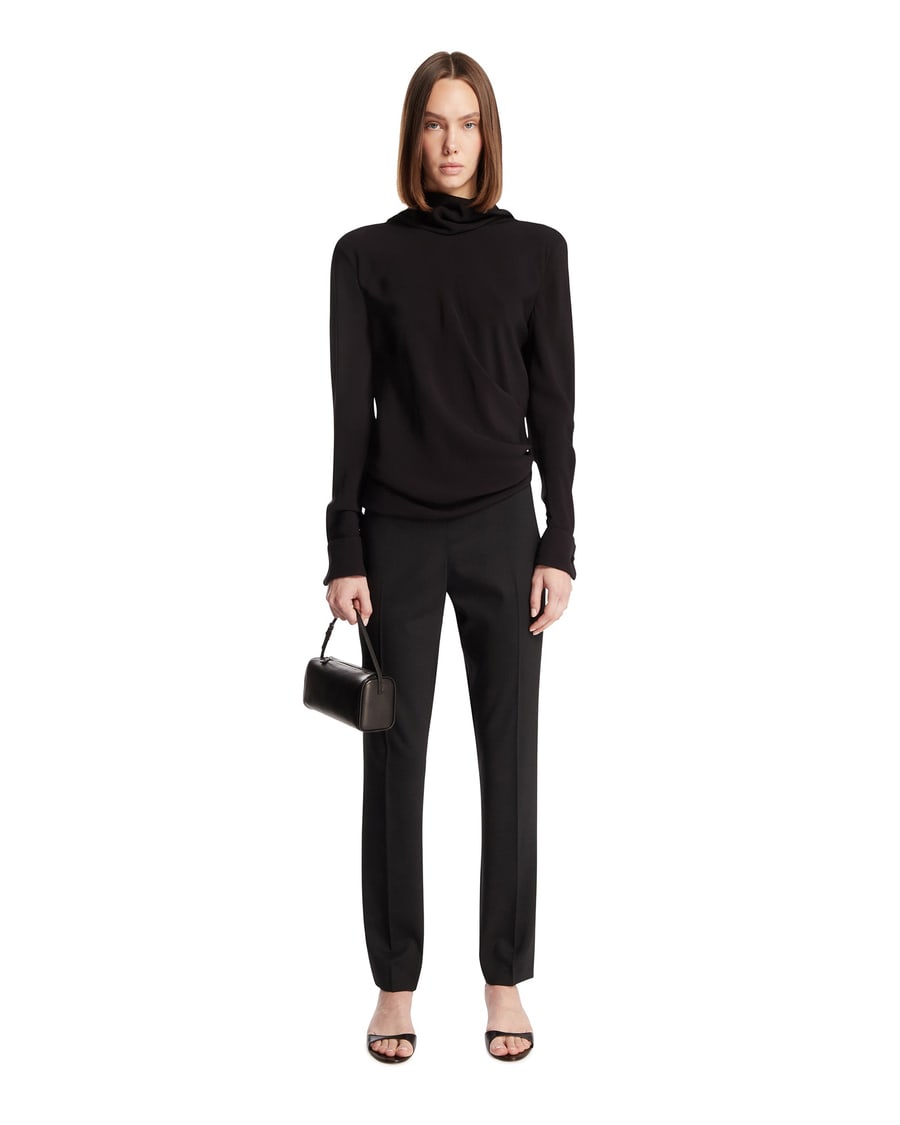The Row Top In Viscosa Nero, view 3