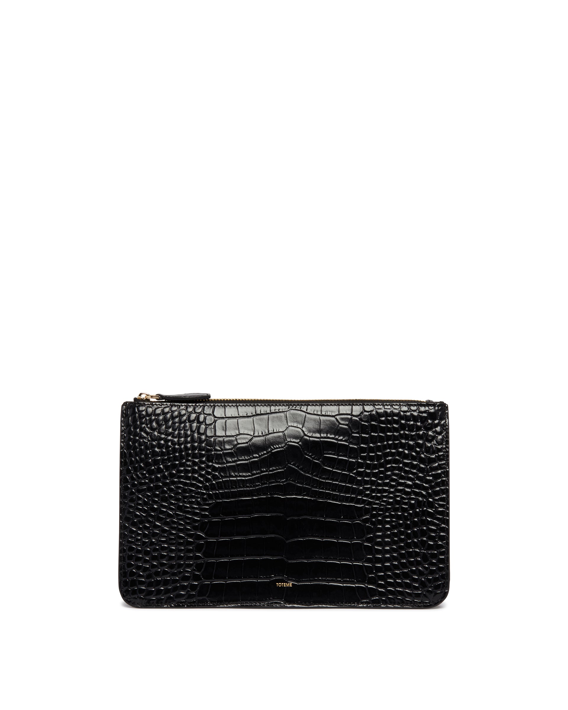 Toteme Pochette Threefold Stampa Cocco Nera