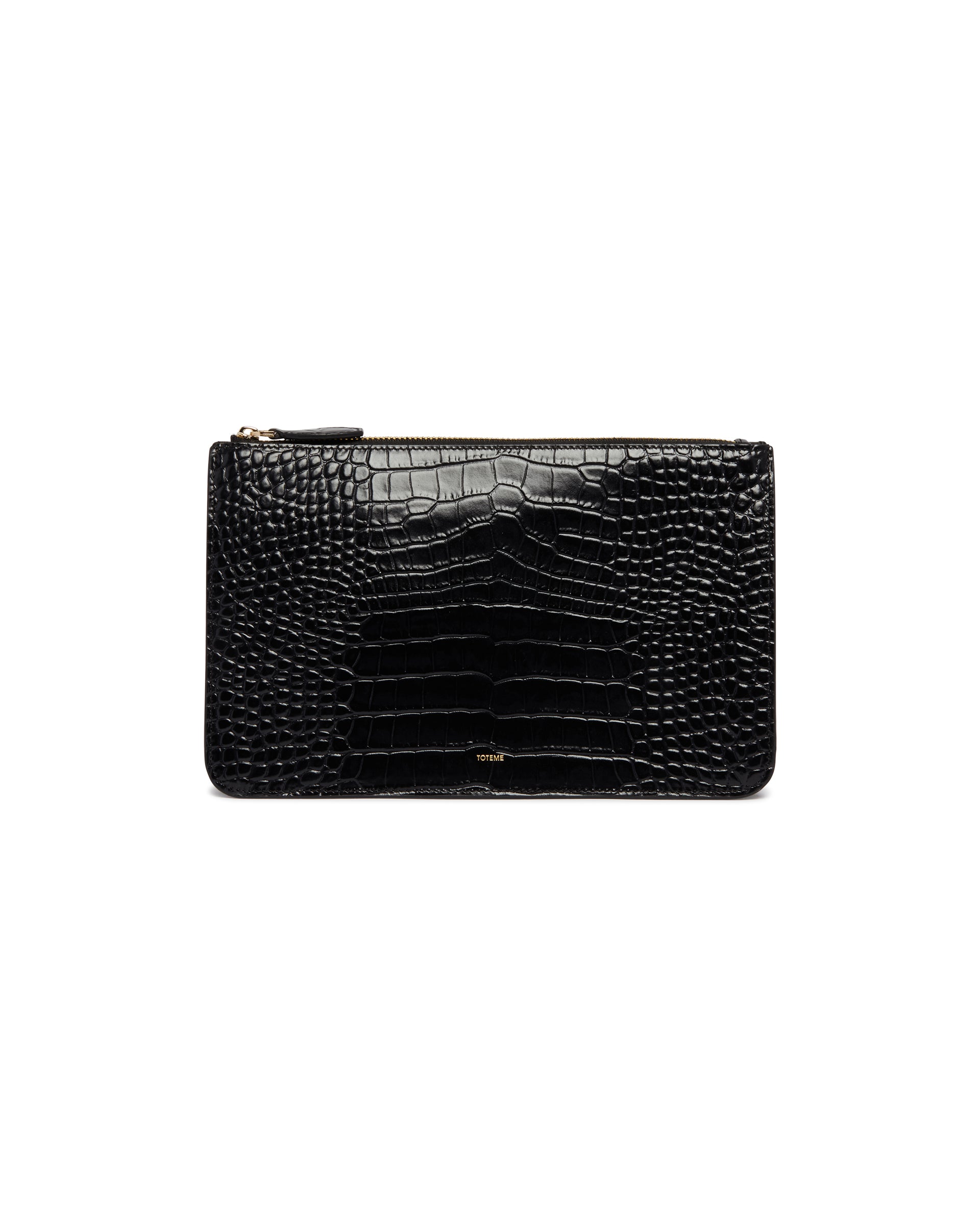 Toteme Pochette Threefold Stampa Cocco Nera, view 2
