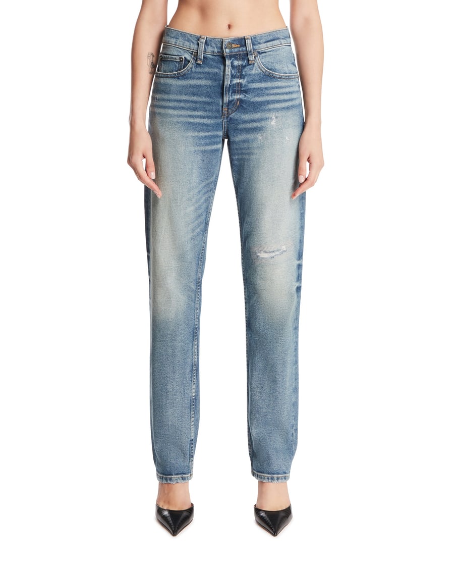 ANTIK DENIM Jeans A Gamba Dritta Blu