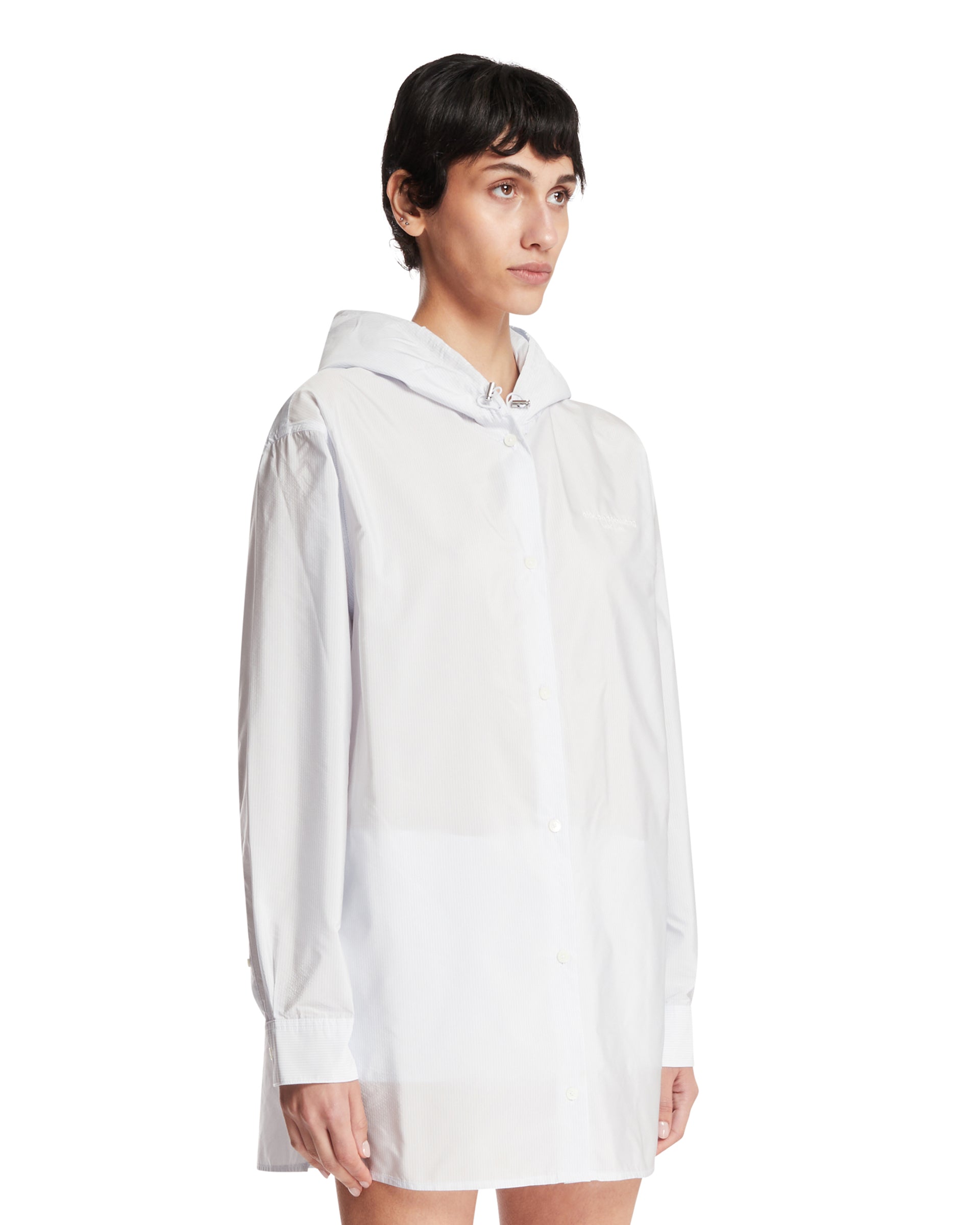 ALEXANDER WANG Track Jacket Con Cappuccio Bianca, view 2