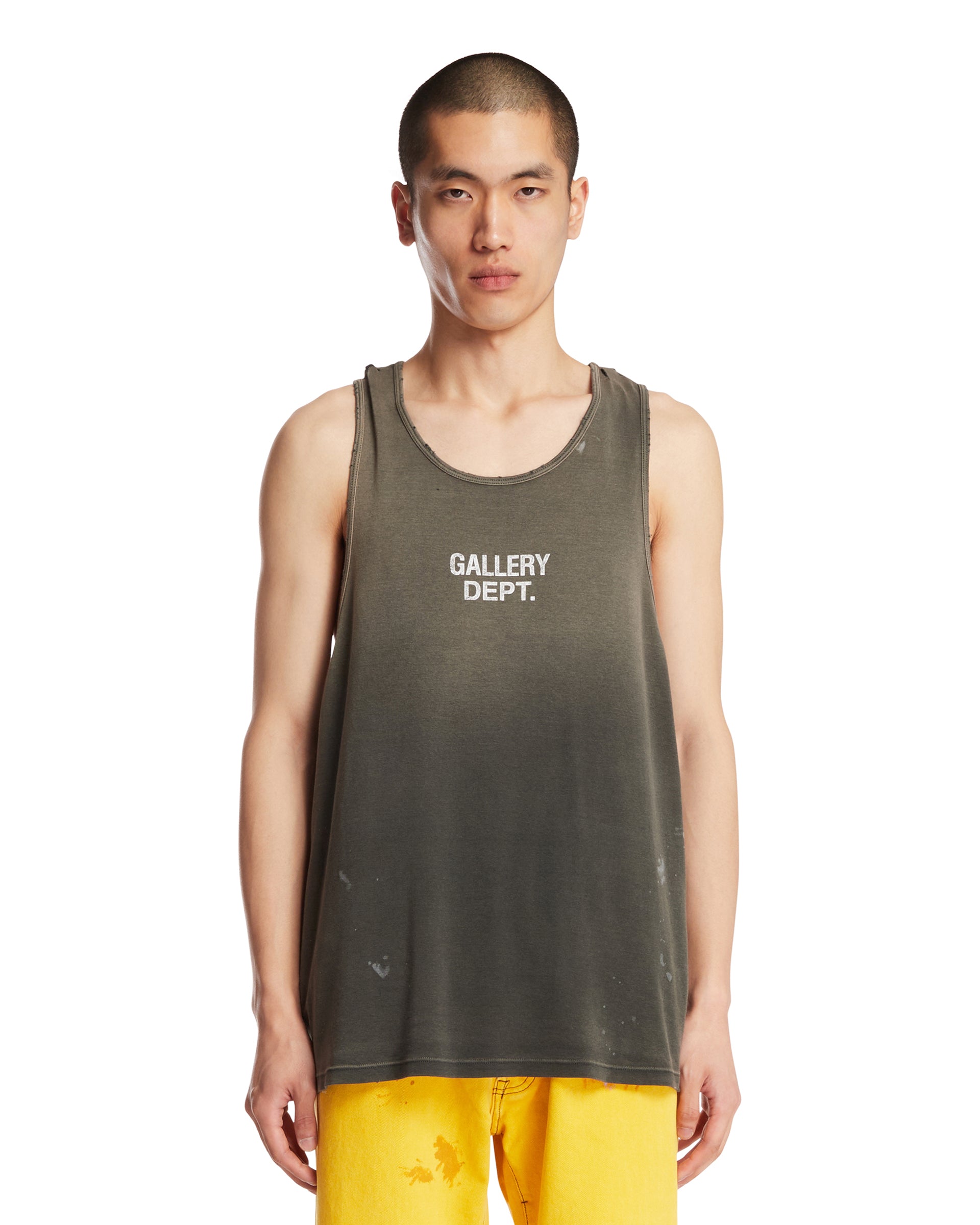 GALLERY DEPARTMENT Top Smanicato Con Logo Nero