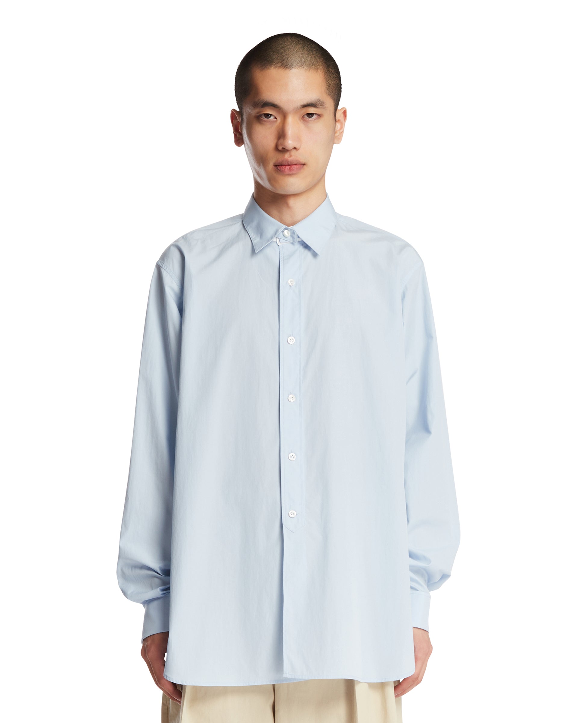 The Row Camicia Melchior In Cotone Azzurra