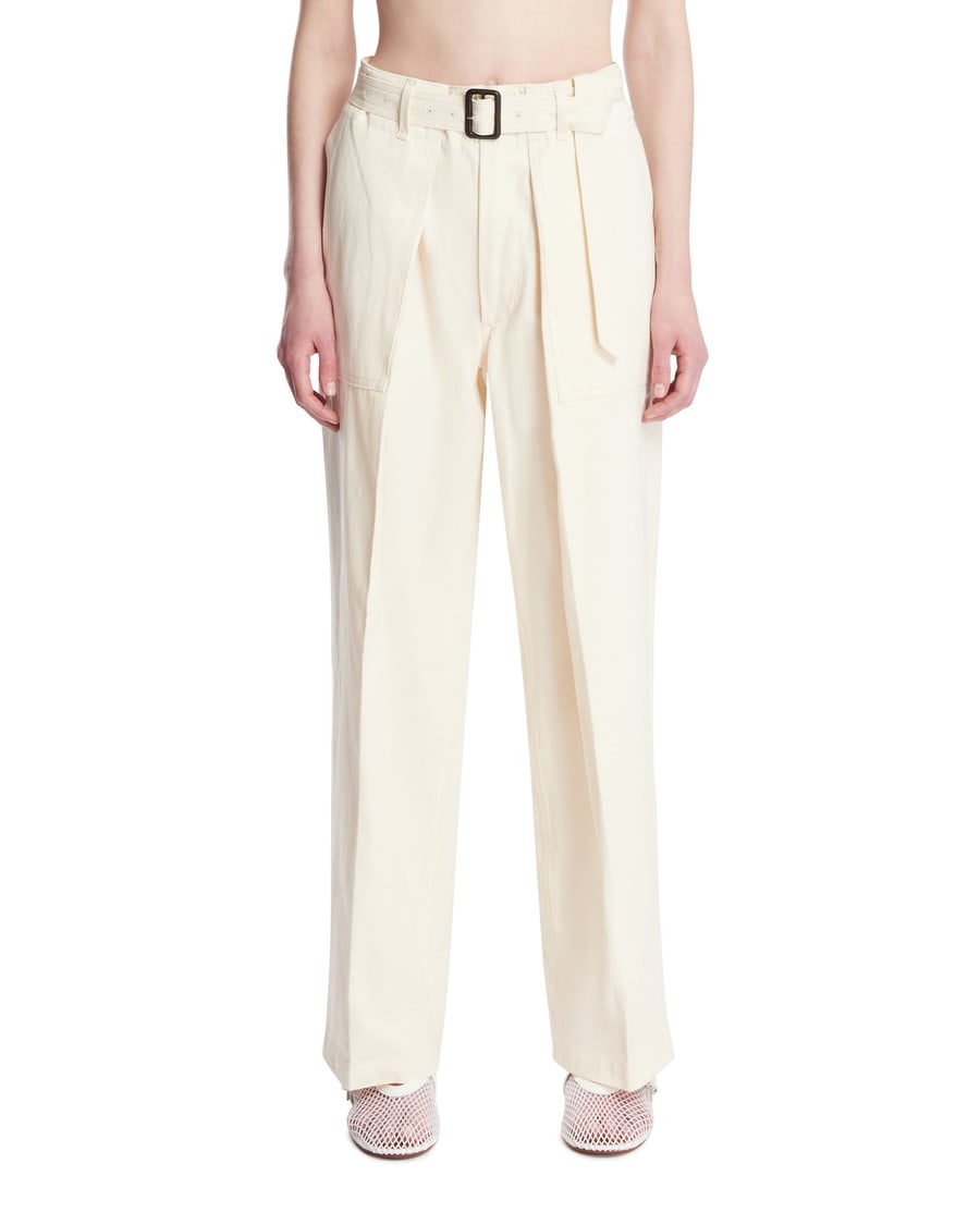 RAINMAKER Pantaloni In Cotone Bianchi