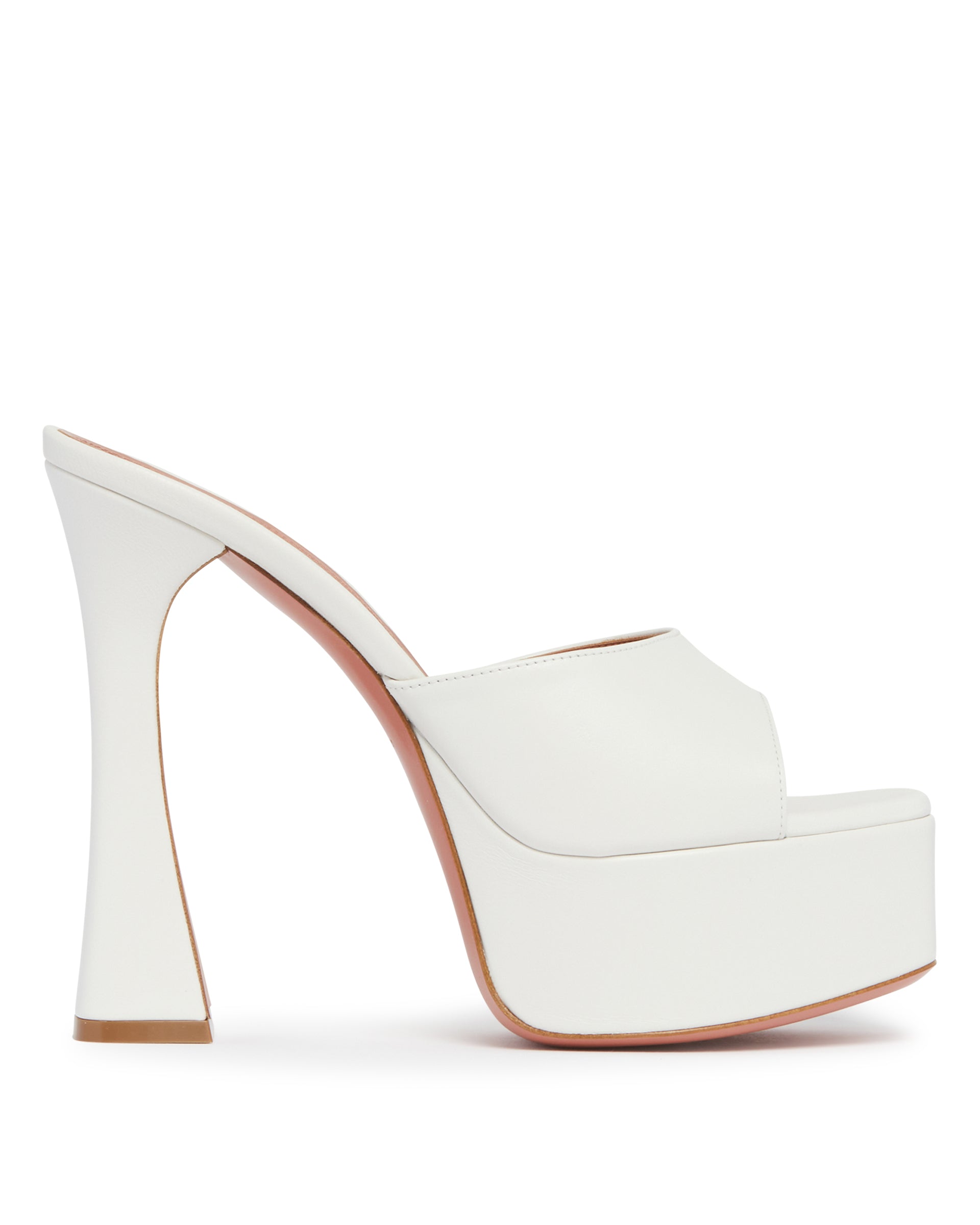 Amina Muaddi Mules Con Plateau Dalida Bianche