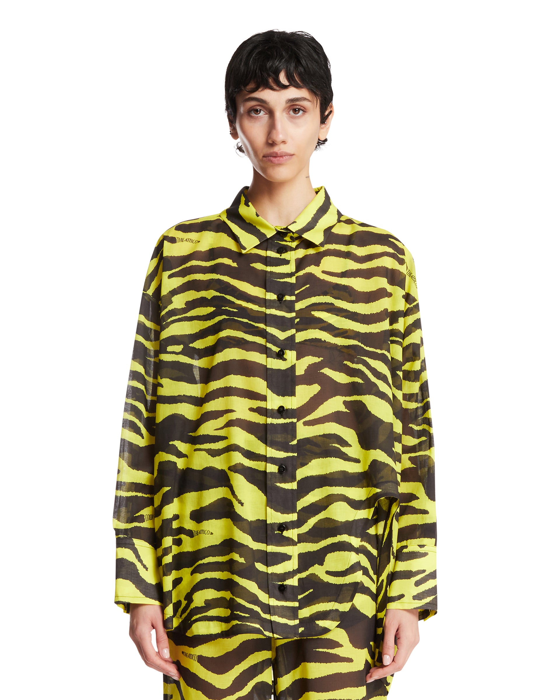 The Attico Camicia Zebrata Gialla
