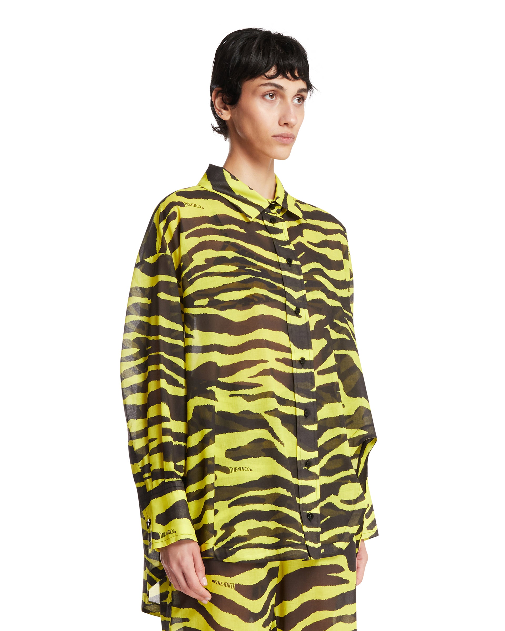 The Attico Camicia Zebrata Gialla, view 2