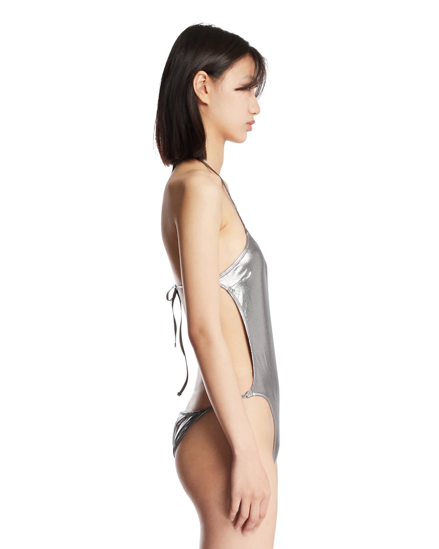 The Attico Costume Intero Argentato, view 4