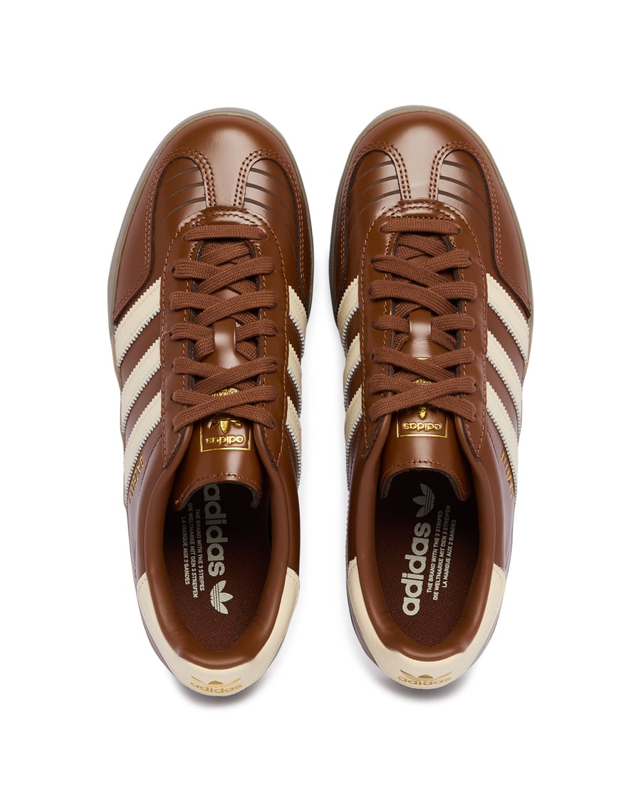 ADIDAS ORIGINALS Sneakers Gazelle Indoor In Pelle Marroni, view 3
