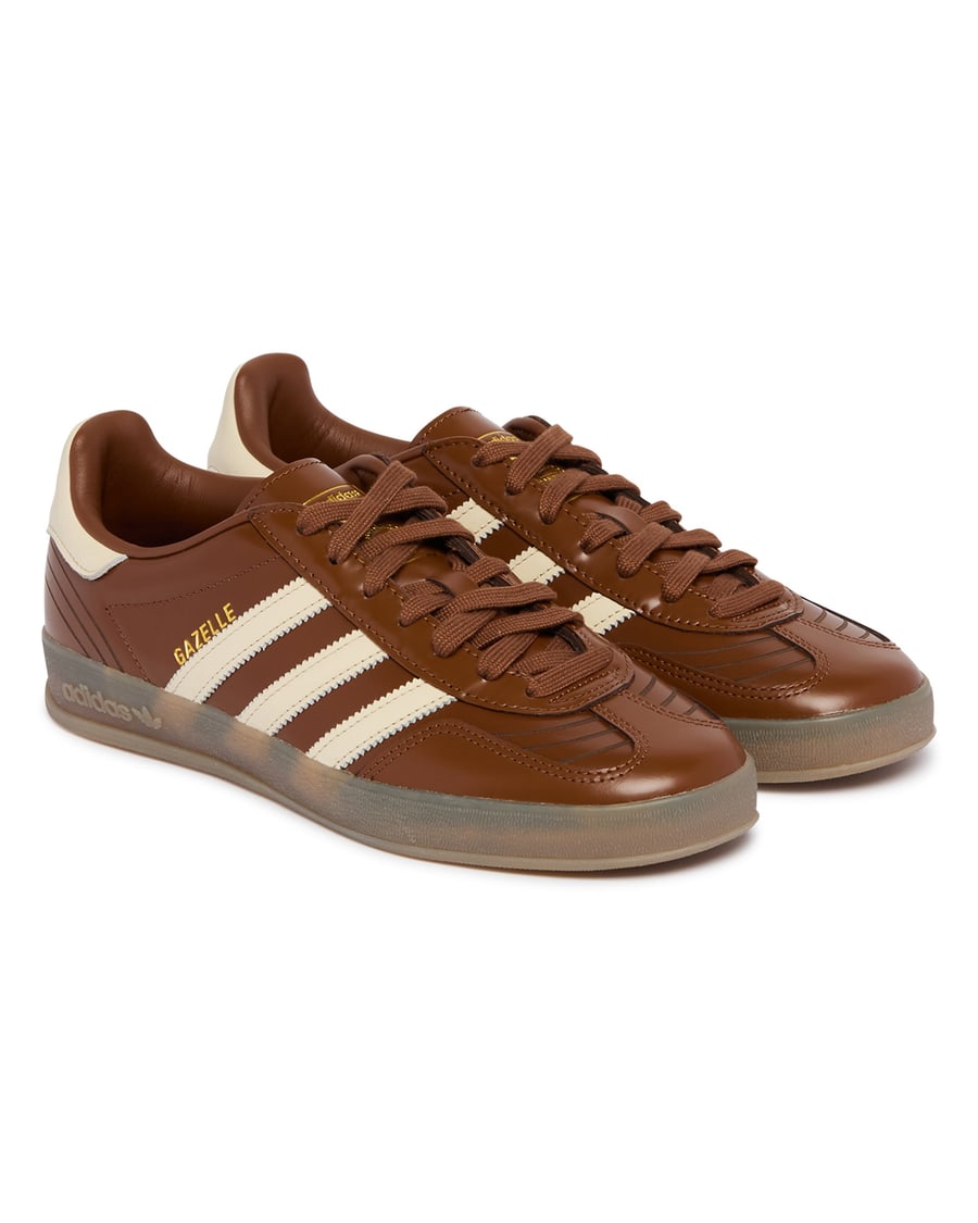 ADIDAS ORIGINALS Sneakers Gazelle Indoor In Pelle Marroni, view 4