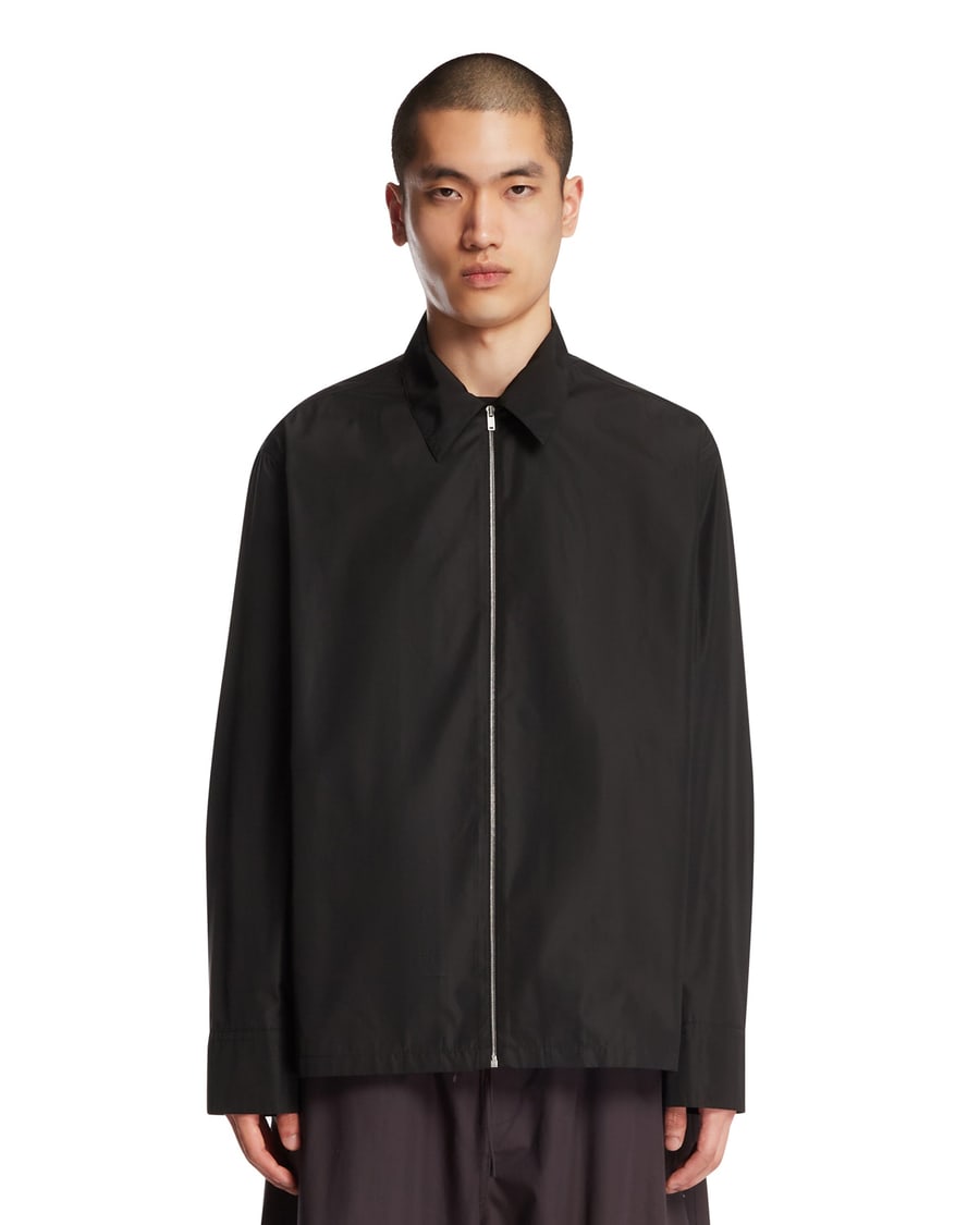Jil Sander Giacca Con Zip Nera