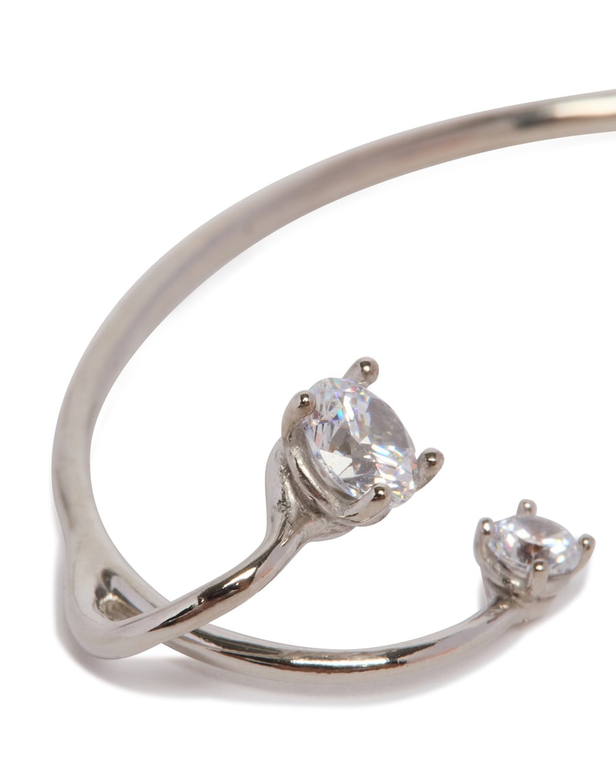 PANCONESI Three Point Ear Cuff Argentato, view 4