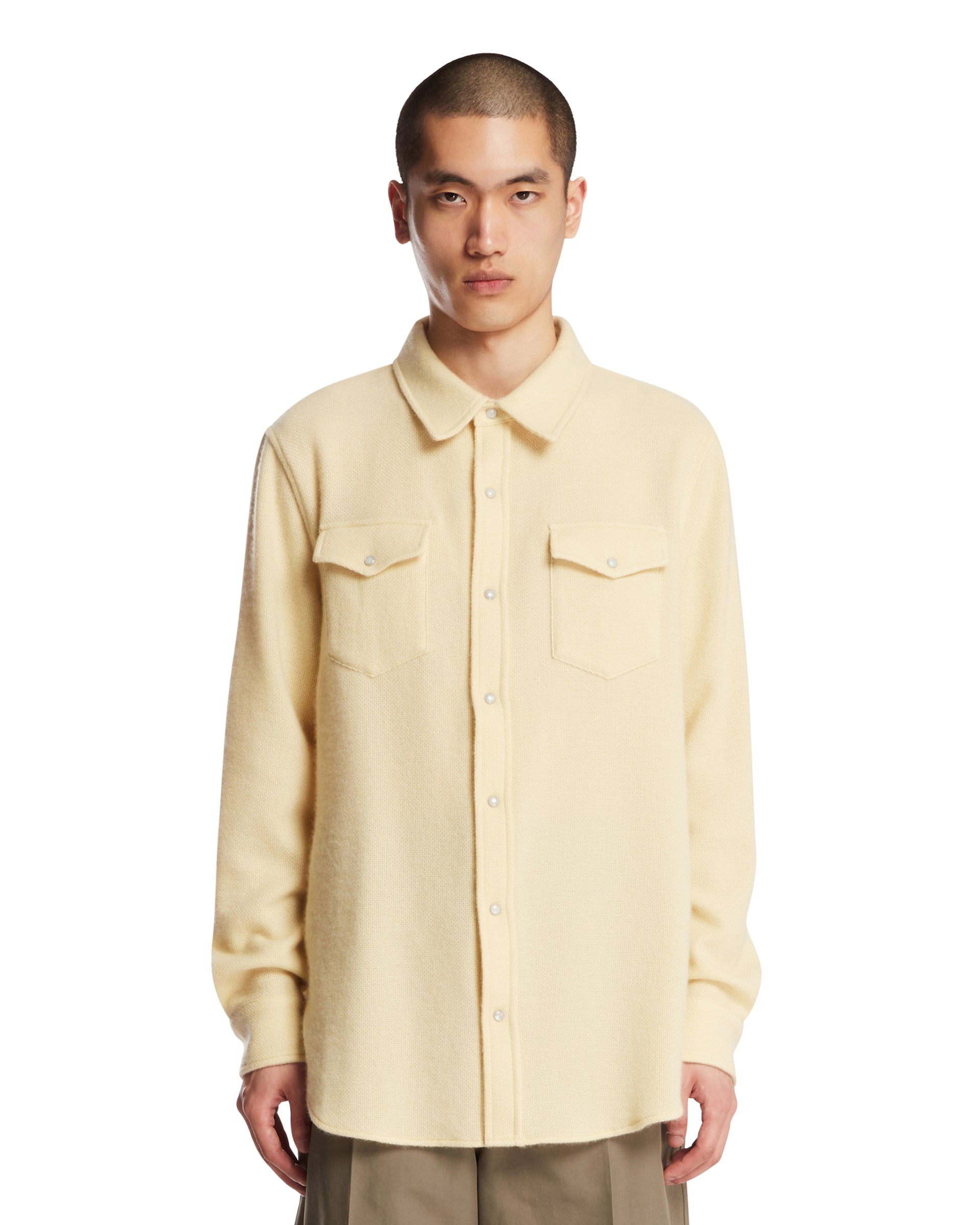 GOD'S TRUE CASHMERE Camicia Daffodil In Cashmere Gialla