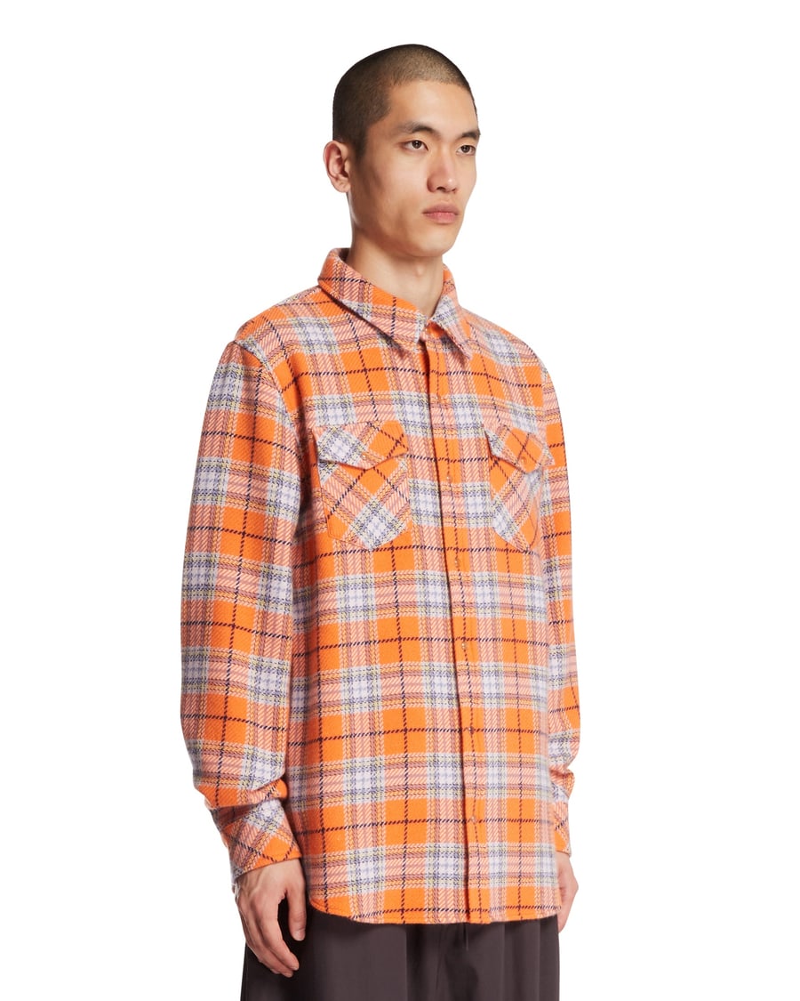 GOD'S TRUE CASHMERE Camicia Midnight Sun Tartan Arancione, view 2