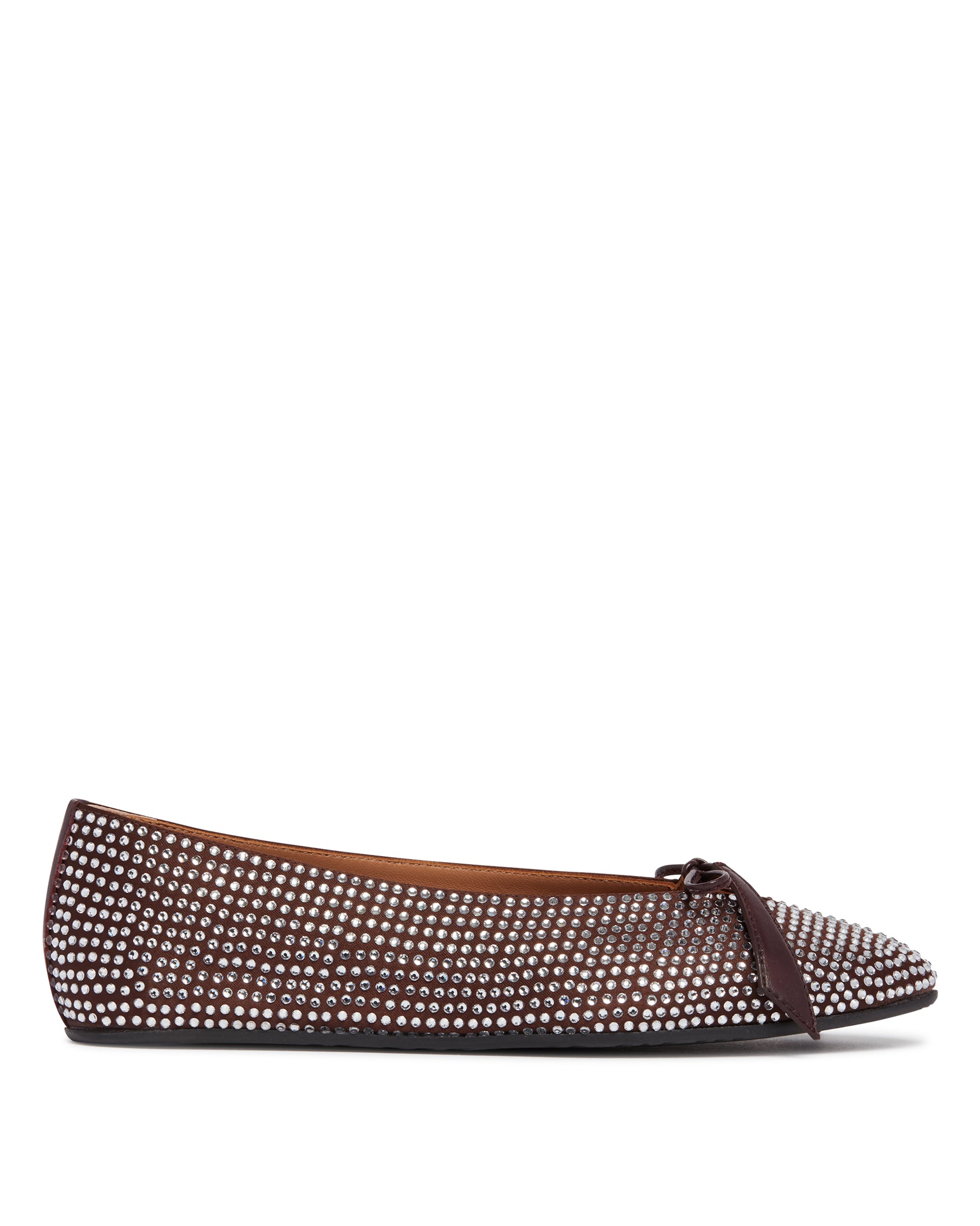 The Attico Ballerine Kali Con Strass Marroni