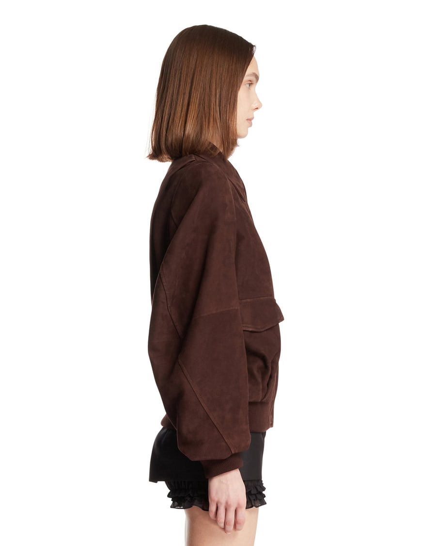 Loewe Giacca In Suede Marrone, view 4