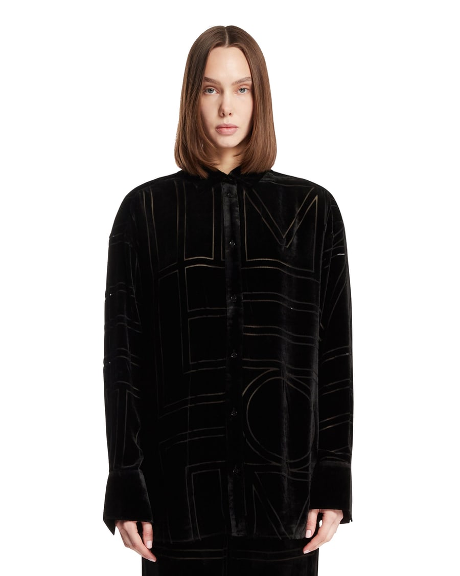 Toteme Top Monogram Nero