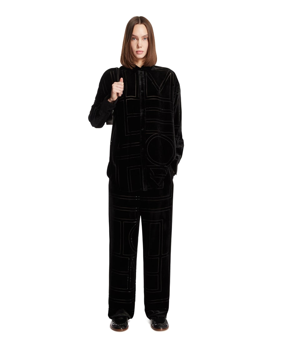 Toteme Top Monogram Nero, view 3