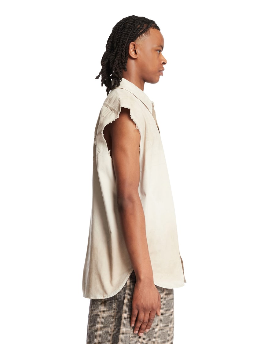 GALLERY DEPARTMENT Camicia Senza Maniche Beige, view 4
