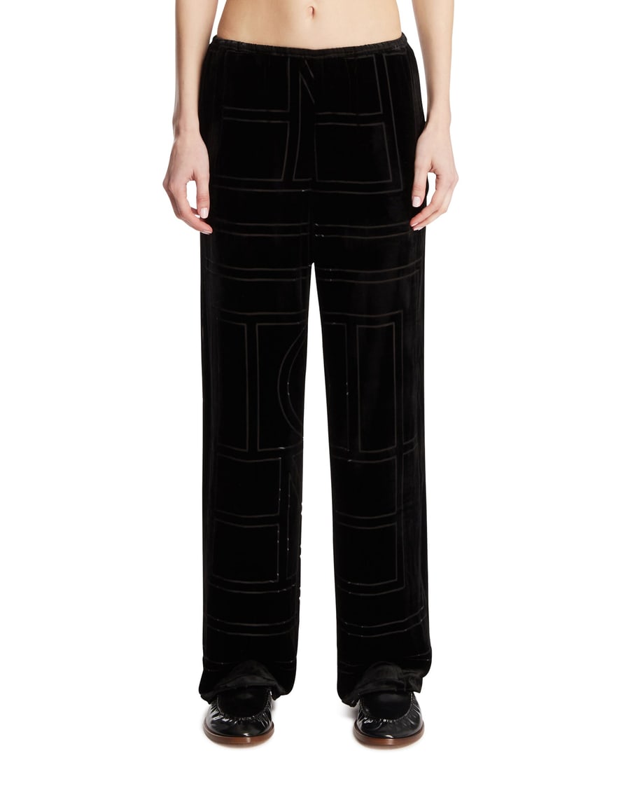 Toteme Pantaloni Monogram Neri