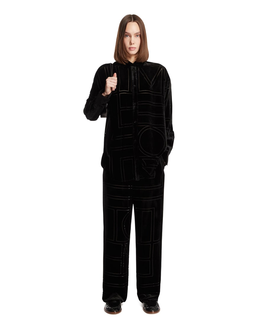 Toteme Pantaloni Monogram Neri, view 3