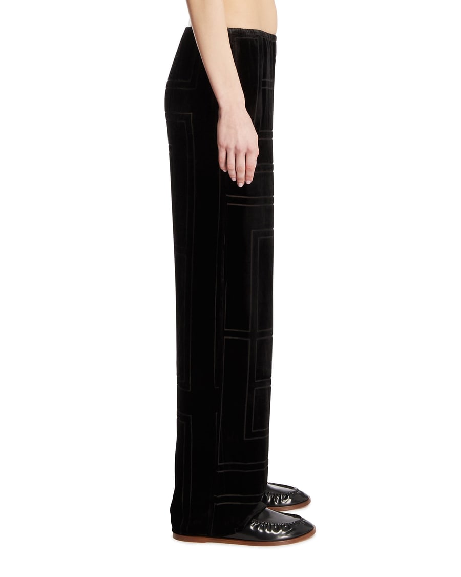 Toteme Pantaloni Monogram Neri, view 4