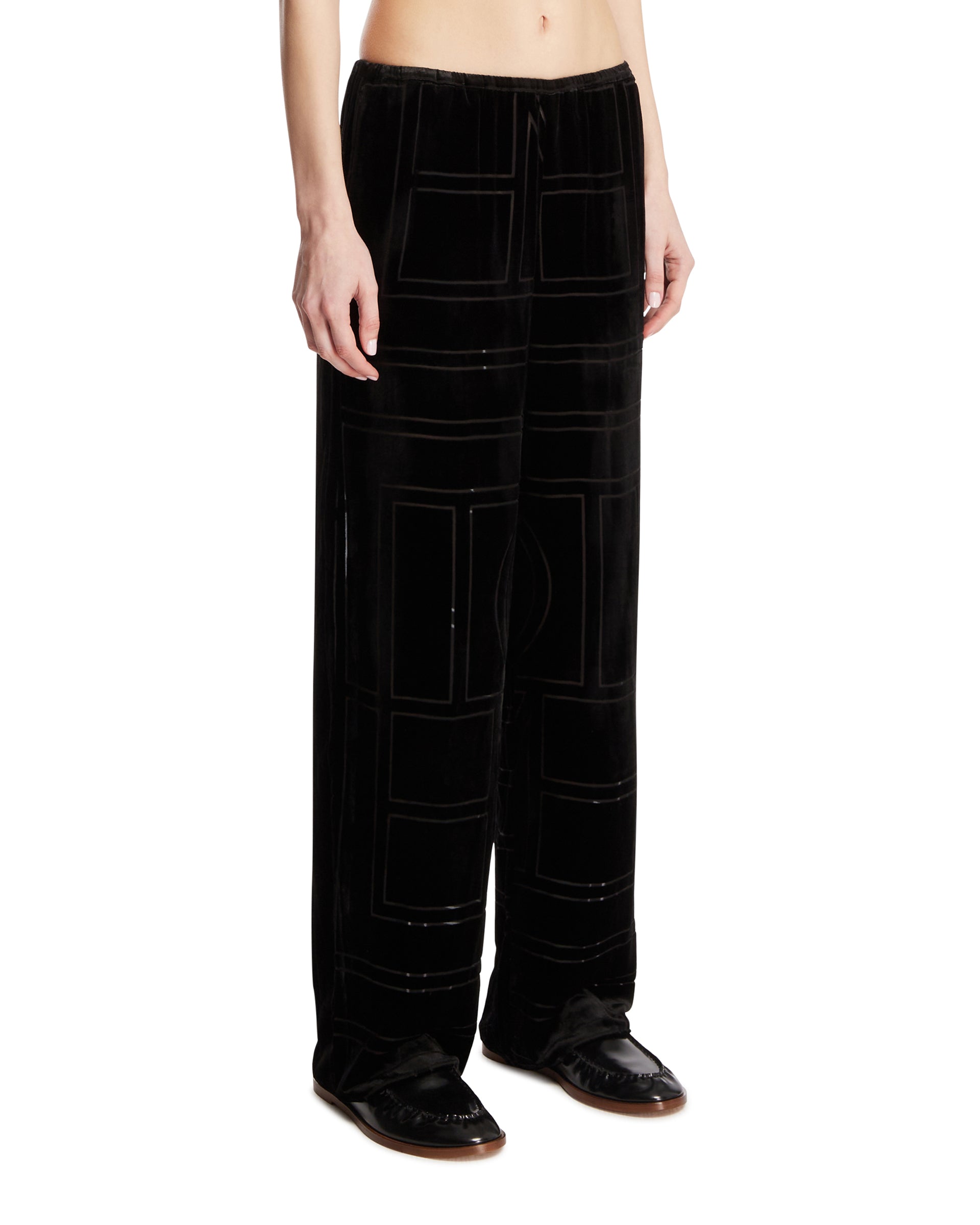 Toteme Pantaloni Monogram Neri, view 2