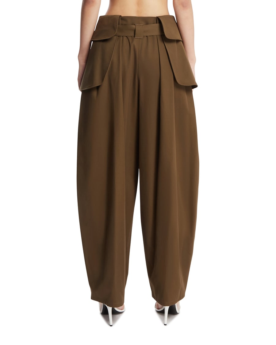 Loewe Pantaloni Con Maxi Tasche Verdi, view 5