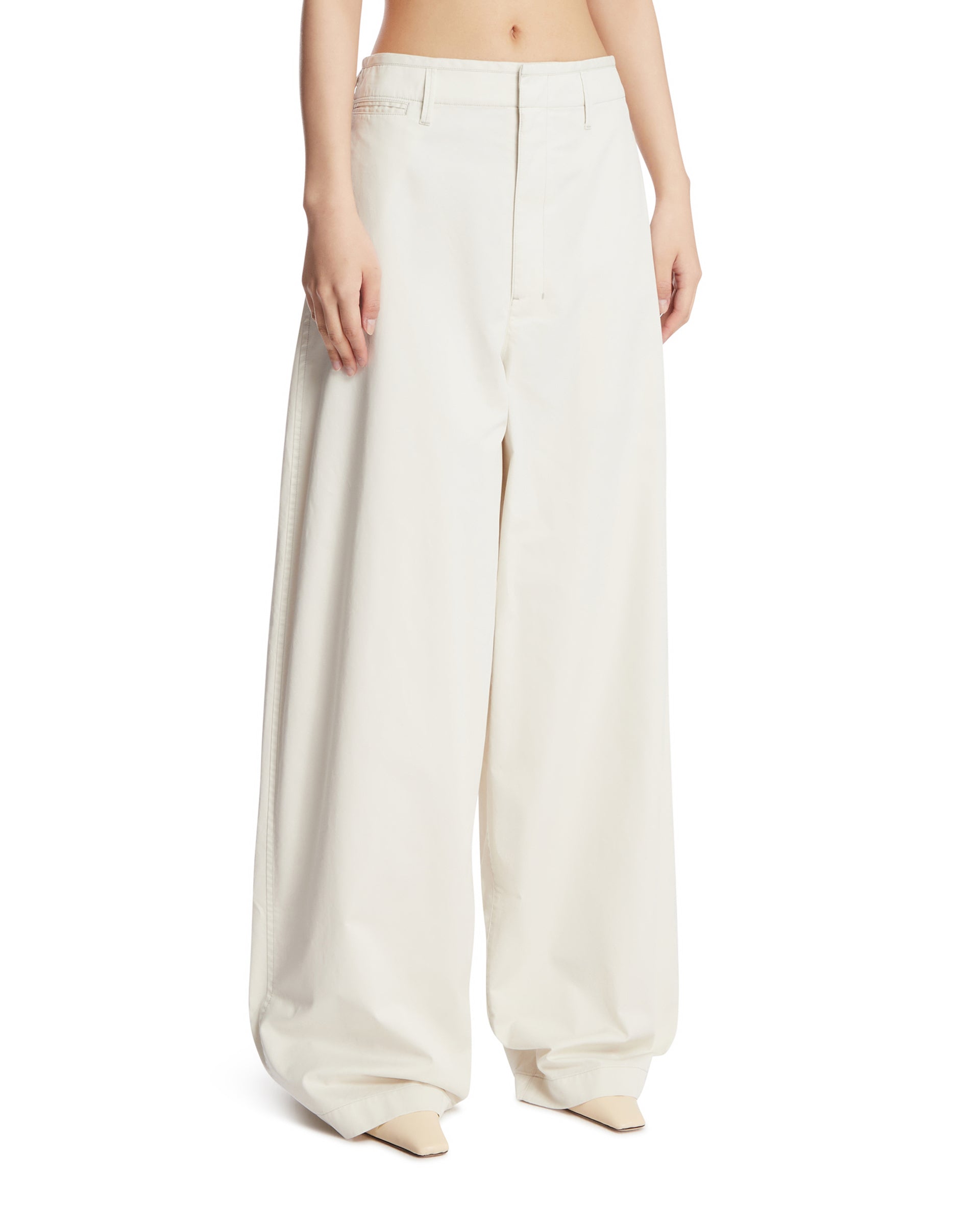 Lemaire Pantaloni Wide Leg Bianchi, view 2