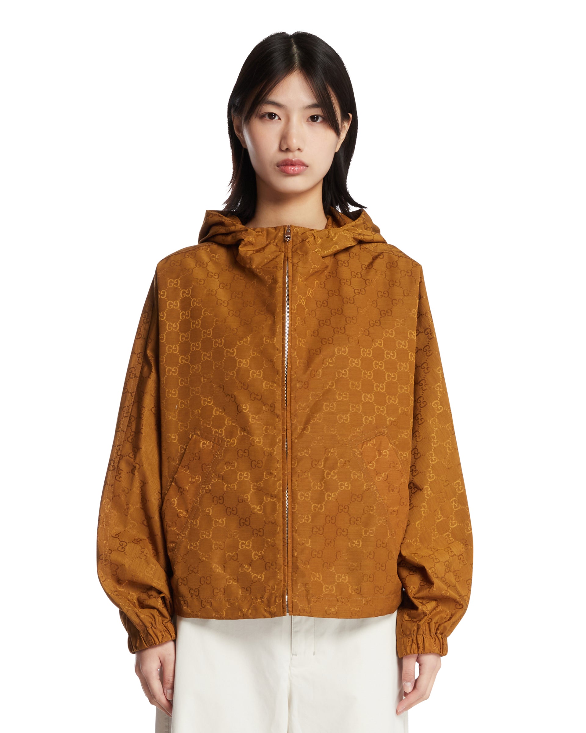 Gucci Giacca GG Con Cappuccio Gialla