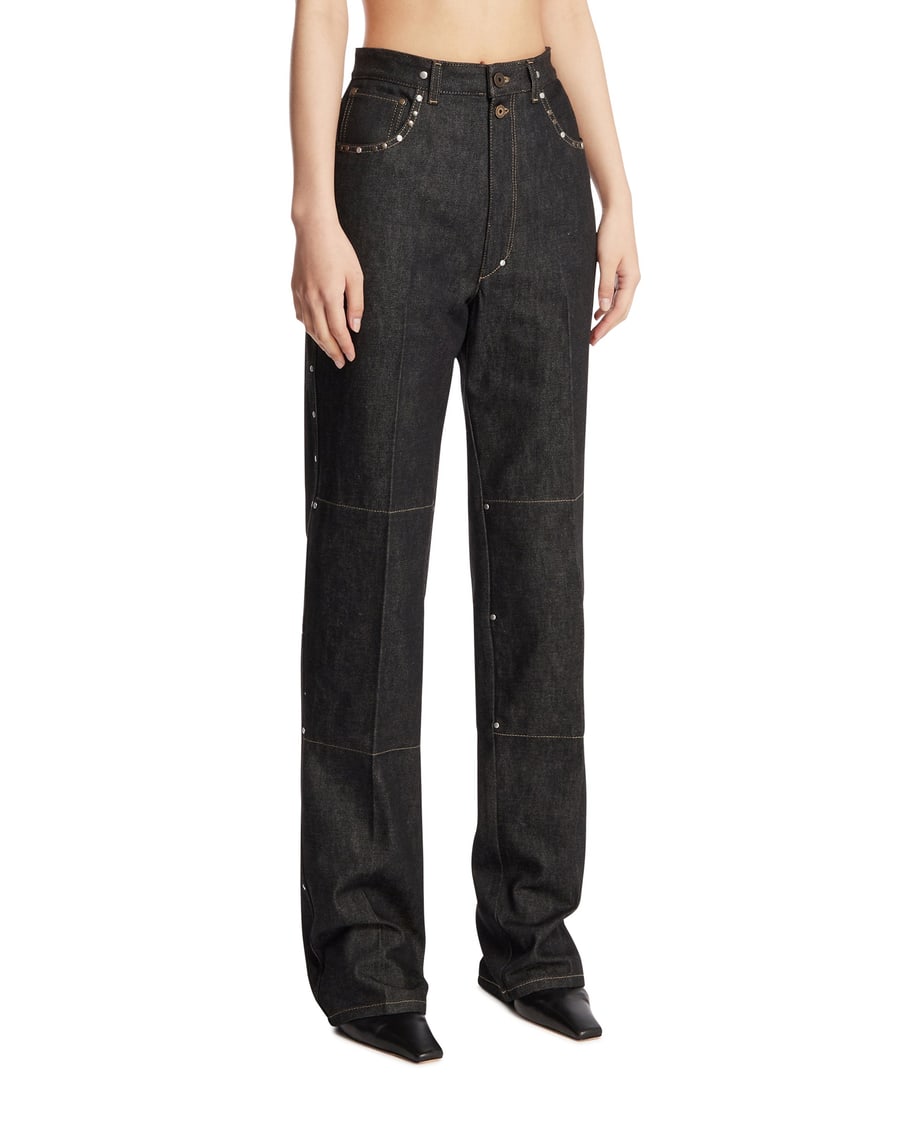 Lemaire Jeans Con Borchie Blu, view 2