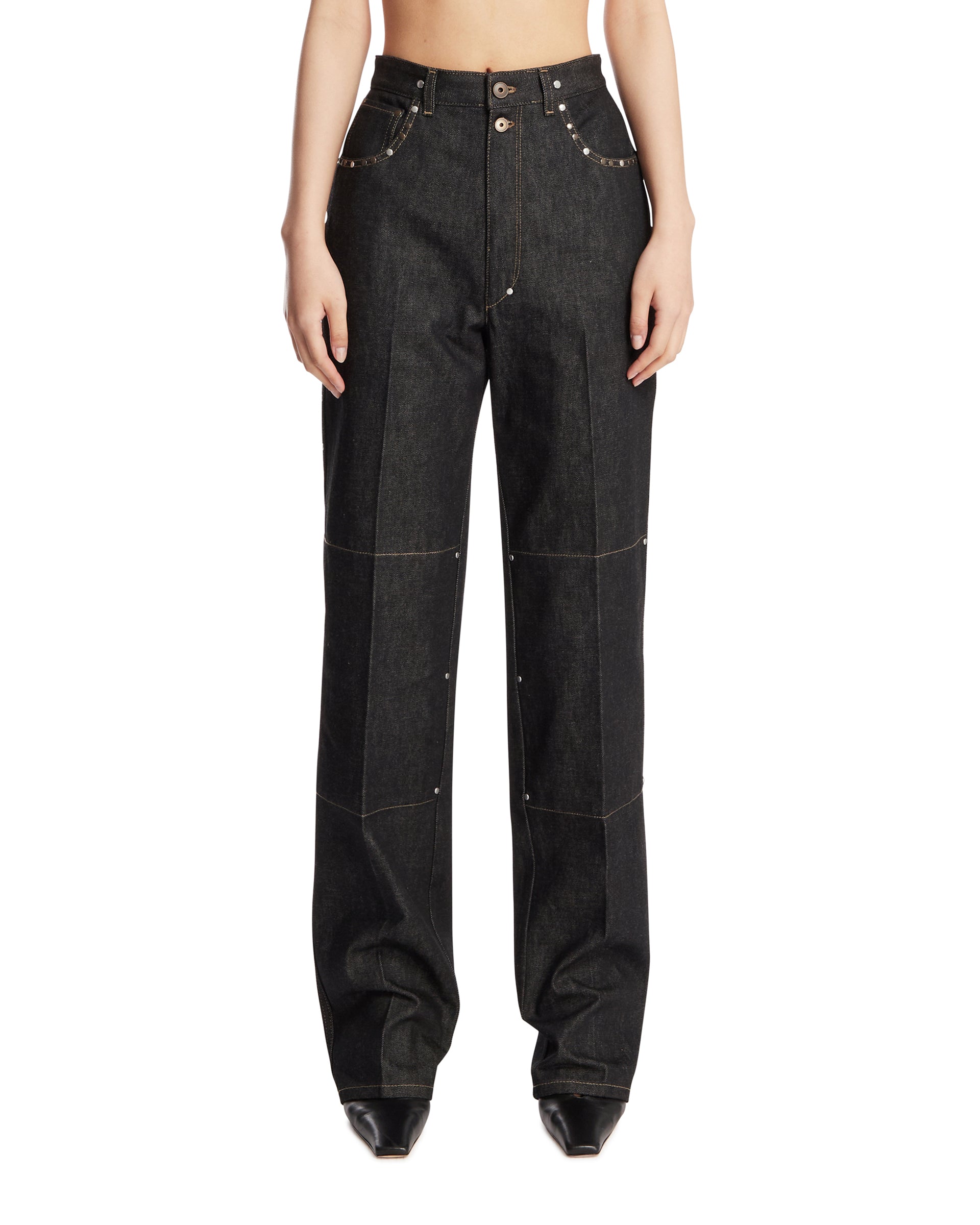 Lemaire Jeans Con Borchie Blu